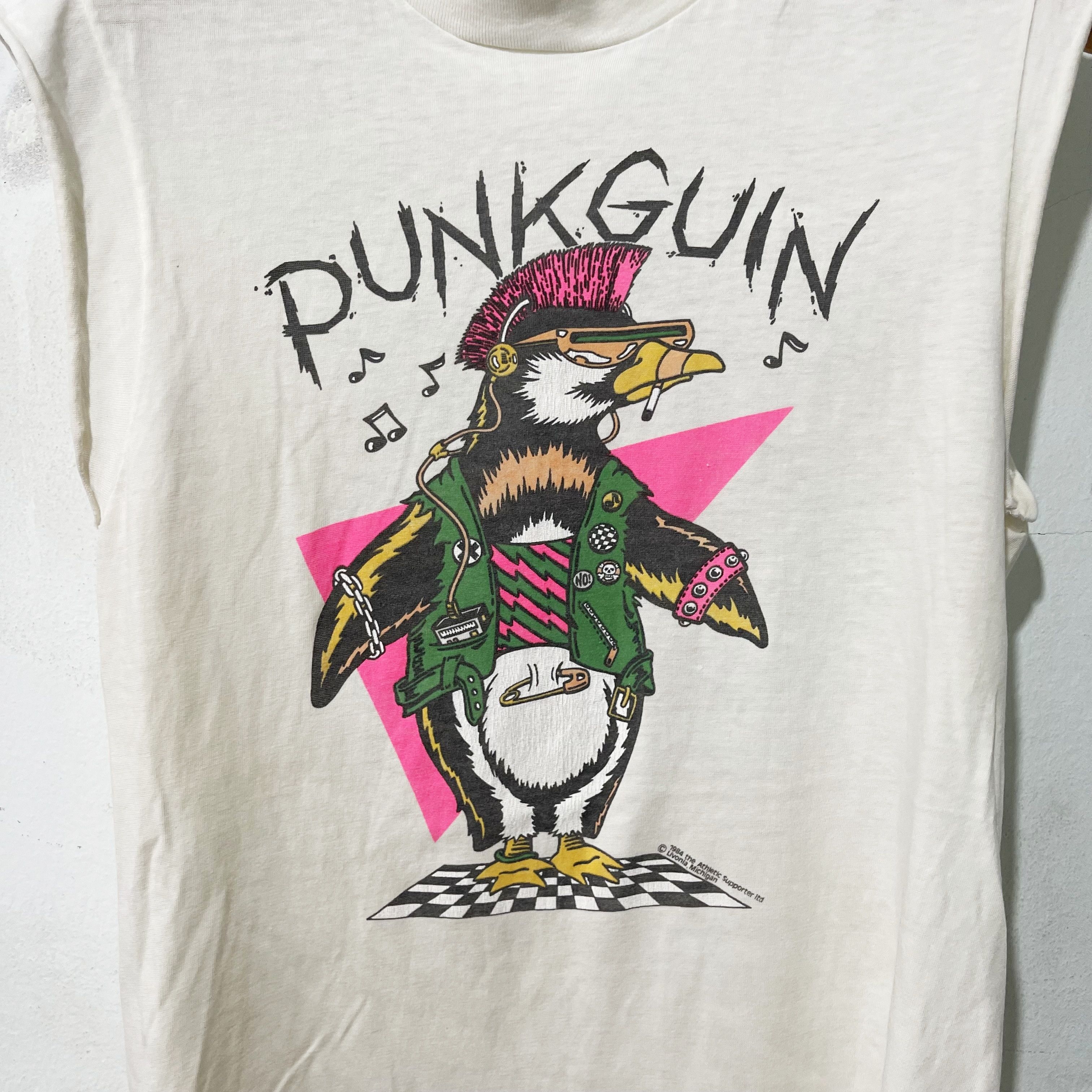 Vintage Vintage 80s Punkguin T-Shirt Punk Size US XS / EU 42 / 0 - 2 Thumbnail