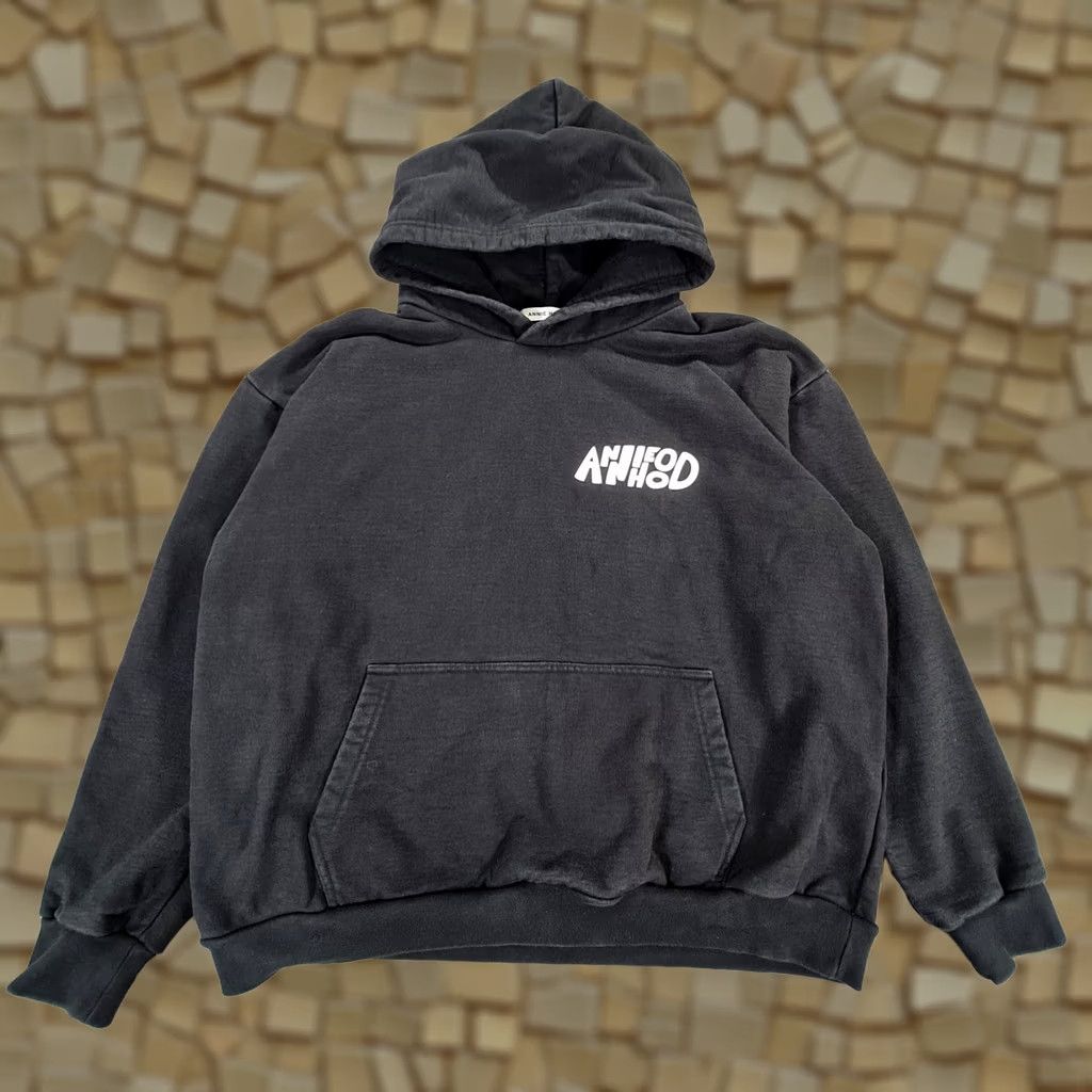 Vintage Annie Hood Womens Hoodie Black Large Heavyweight Cotton Pullover Made In England Size L / US 10 / IT 46 - 1 Thumbnail