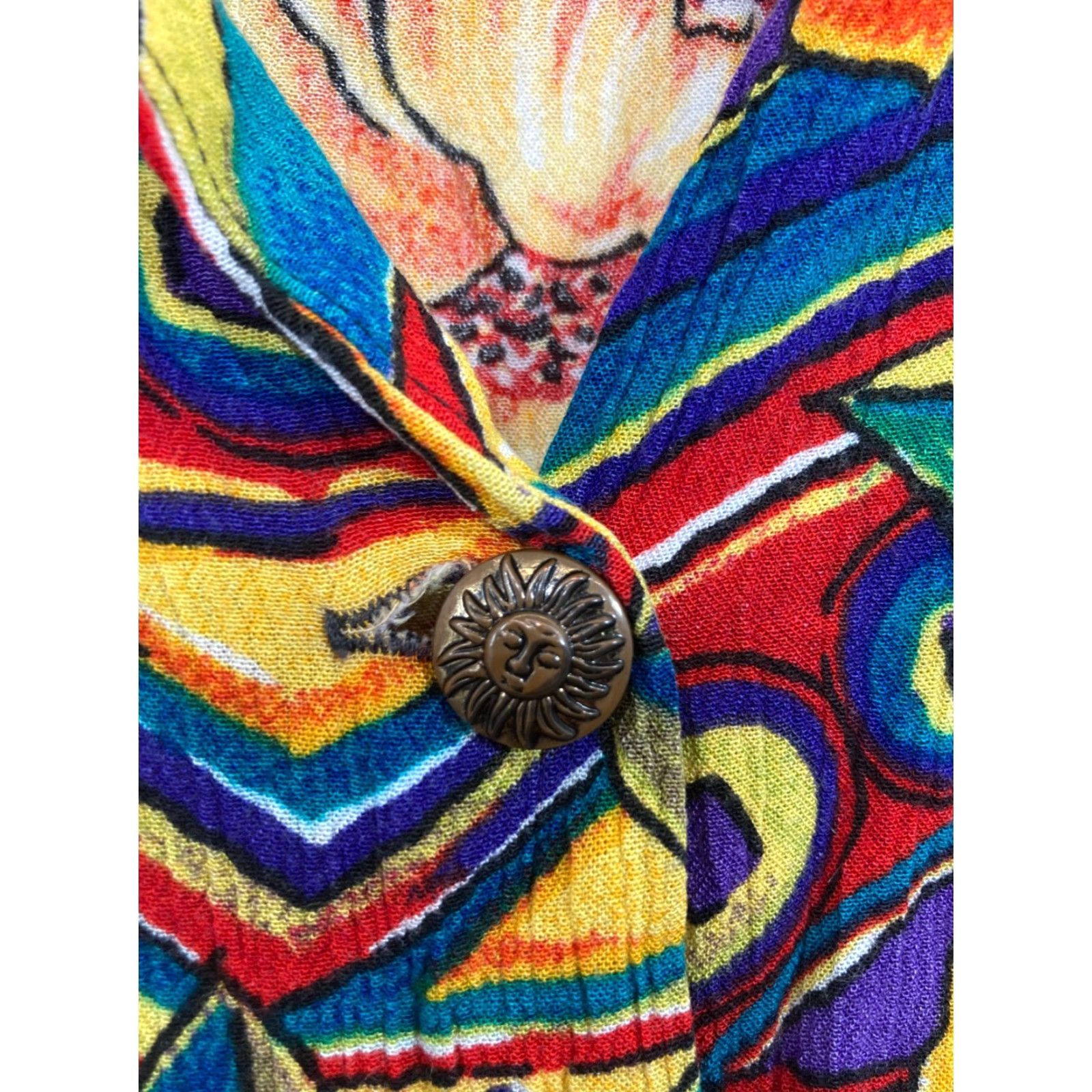 Vintage VINTAGE Maggie McNaughton Blouse Womens 24W Top Hawaiian Shirt Shoulder Pads Size 3XL / US 20-22 - 3 Thumbnail