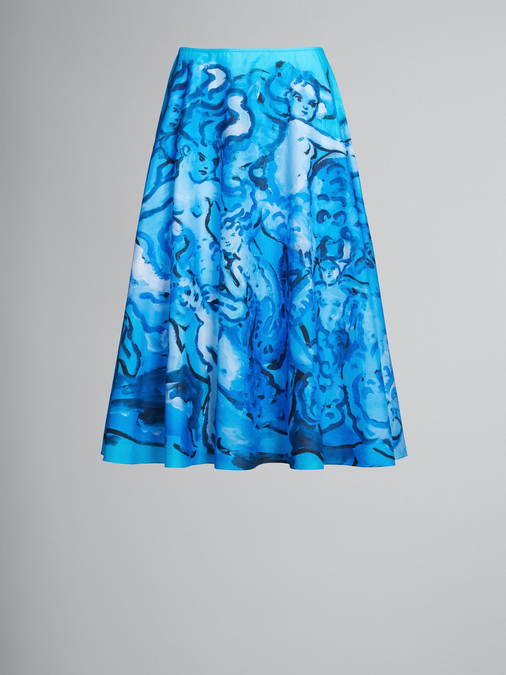 Marni o1y1125 Midi Skirt in Multicolor Size 26" / US 2 / IT 38 - 1 Thumbnail