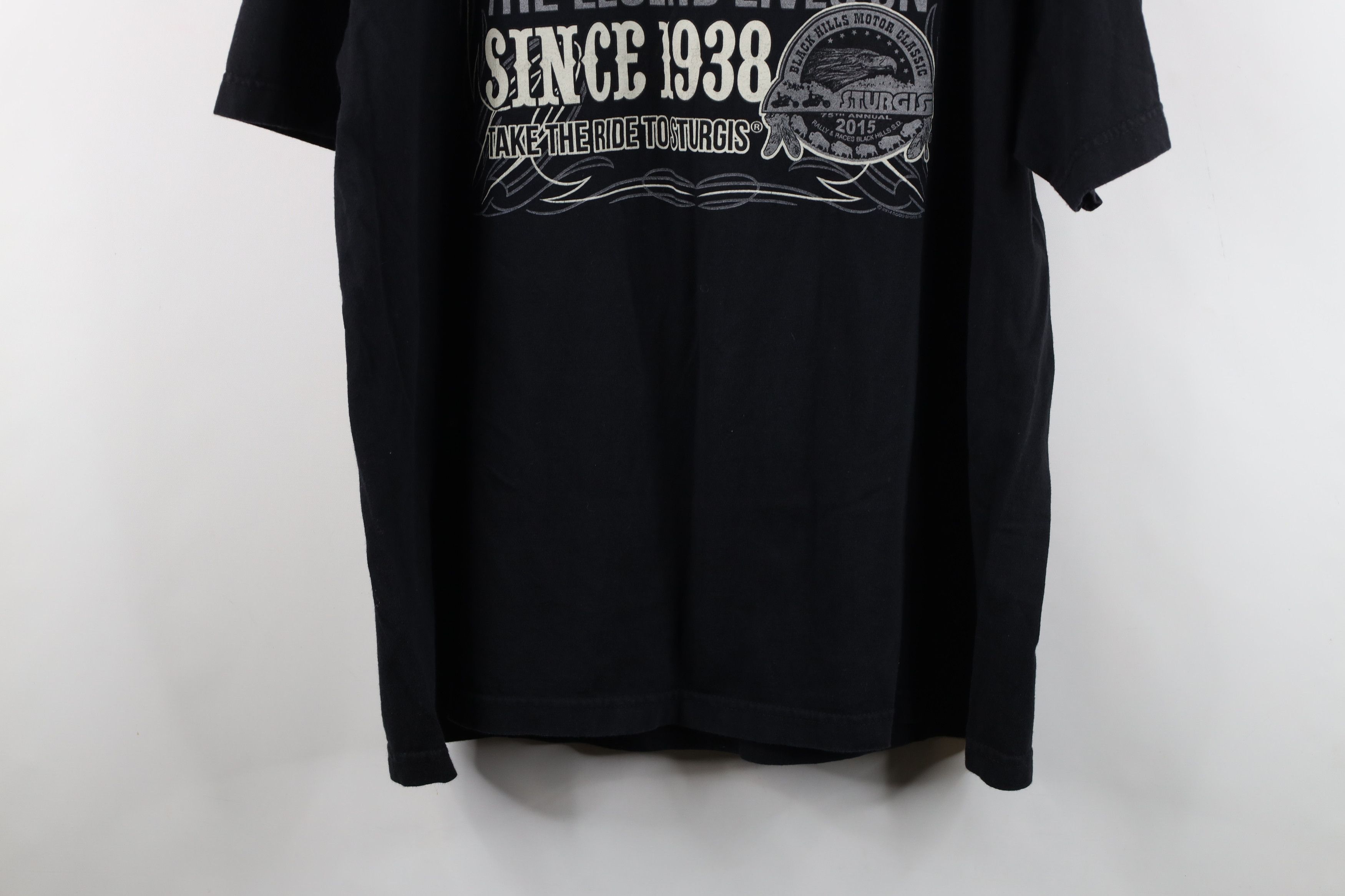 Vintage Vintage Y2K Bike Rally 75th Anniversary T-Shirt Black Size US XXL / EU 58 / 5 - 15 Thumbnail