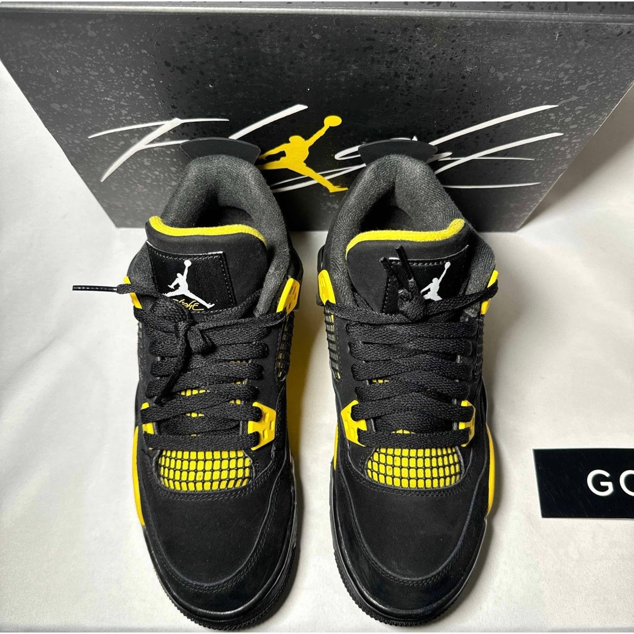 Jordan Brand × Nike Size 6.5 Nike Air Jordan 4 Retro GS Thunder 2023 Men's Shoes Size US 6.5 / EU 39-40 - 4 Thumbnail