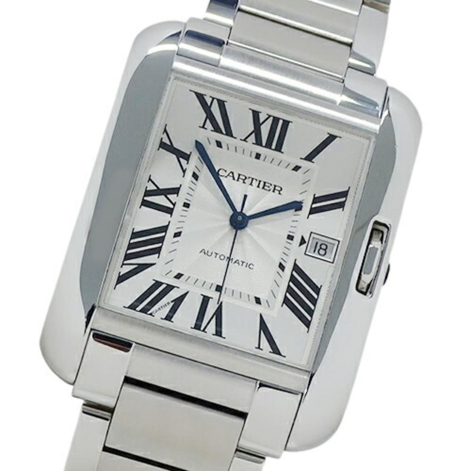 Cartier Cartier Men's Tank Anglaise XL Date Automatic AT Stainless Steel W5310008 Silver Square Polished Size ONE SIZE - 1 Thumbnail