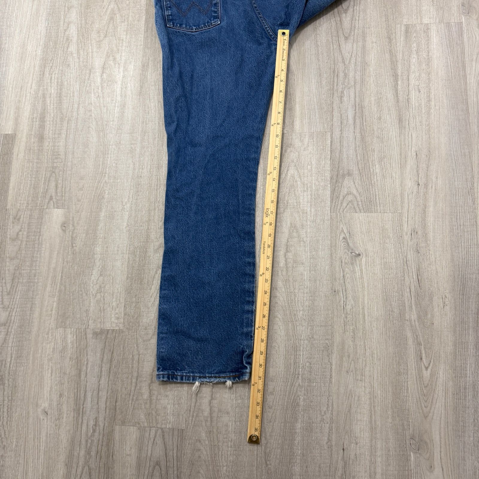 Wrangler Vintage Wrangler Jeans Men's 35x32 Blue 13MWZ Cowboy Cut Size US 35 - 10 Thumbnail