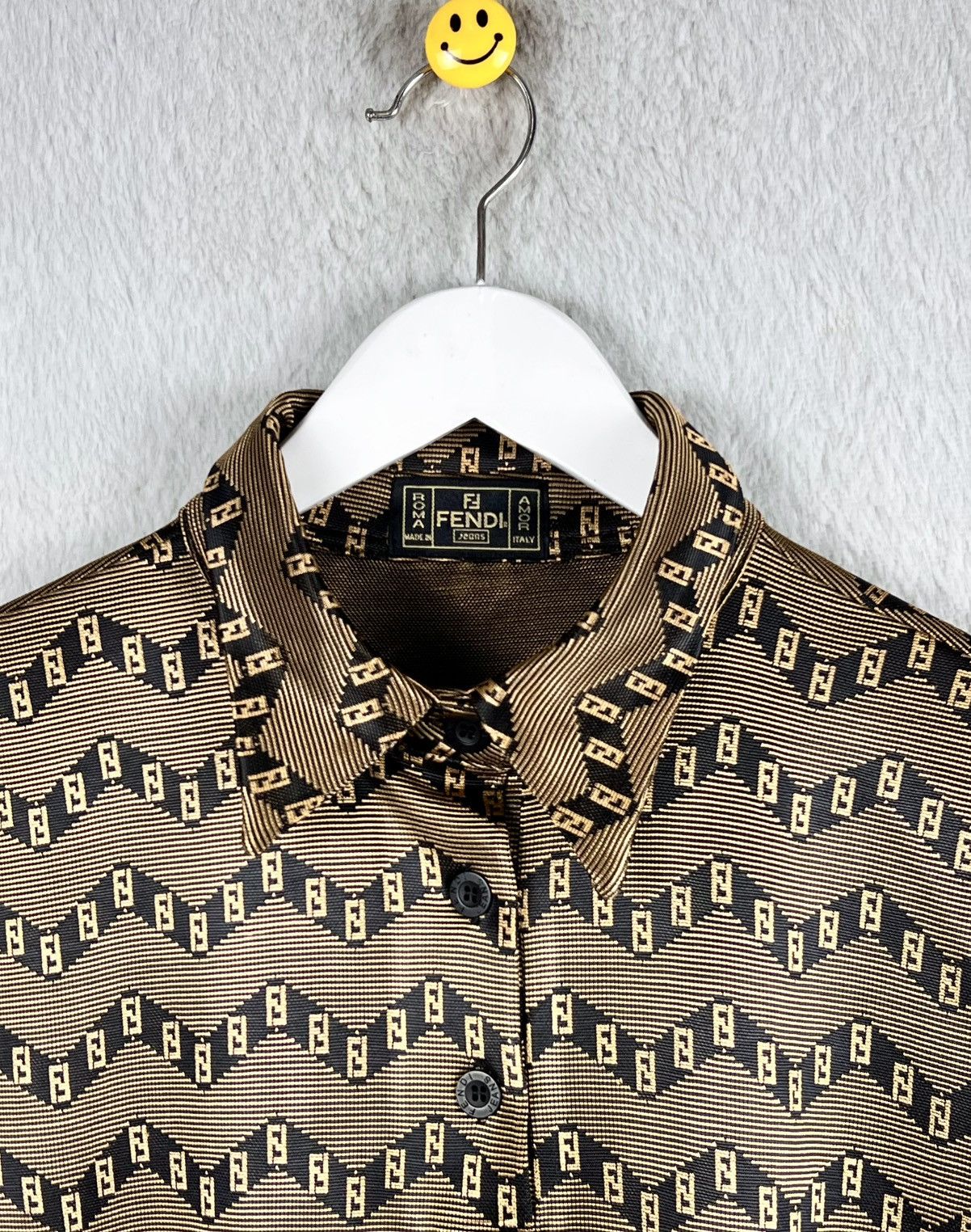 Fendi Fendi zucca polos (vintage) gold/brown tone Size L / US 10 / IT 46 - 2 Thumbnail