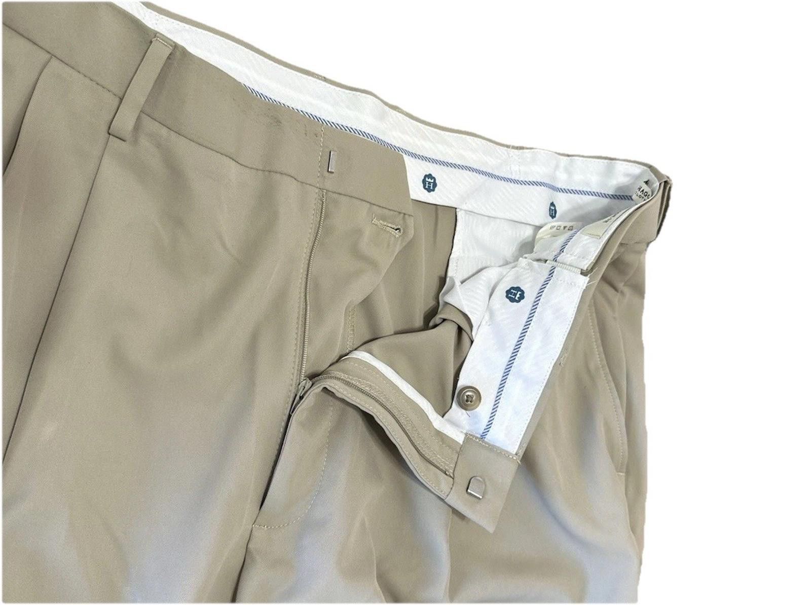 Haggar Men’s Hagger Dress Pants Size 40 X 29 Khaki Size US 40 / EU 56 - 5 Thumbnail