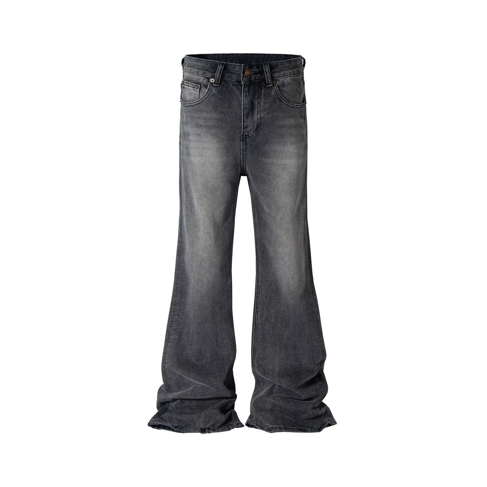 New Black Grey Washed Casual Baggy Jeans