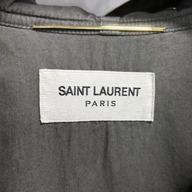 Saint Laurent Paris Classic Green Fringed Cape Jacket-2507 Size US S / EU 44-46 / 1 - 4 Thumbnail