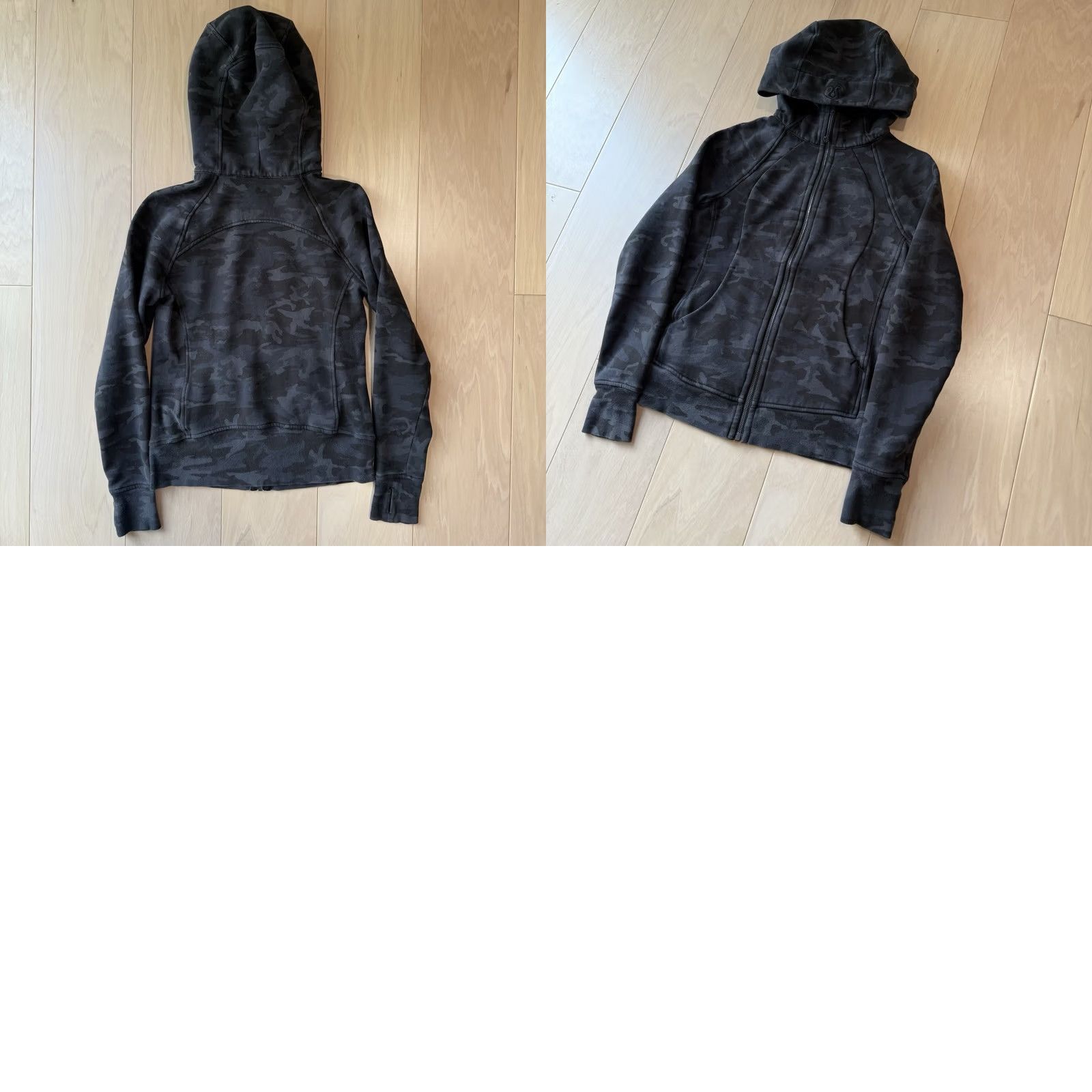 Lululemon Lululemon Scuba Hoodie Jacket 6 Black Camo Full Zip Workout Athleisure Yoga Size M / US 6-8 / IT 42-44 - 8 Thumbnail