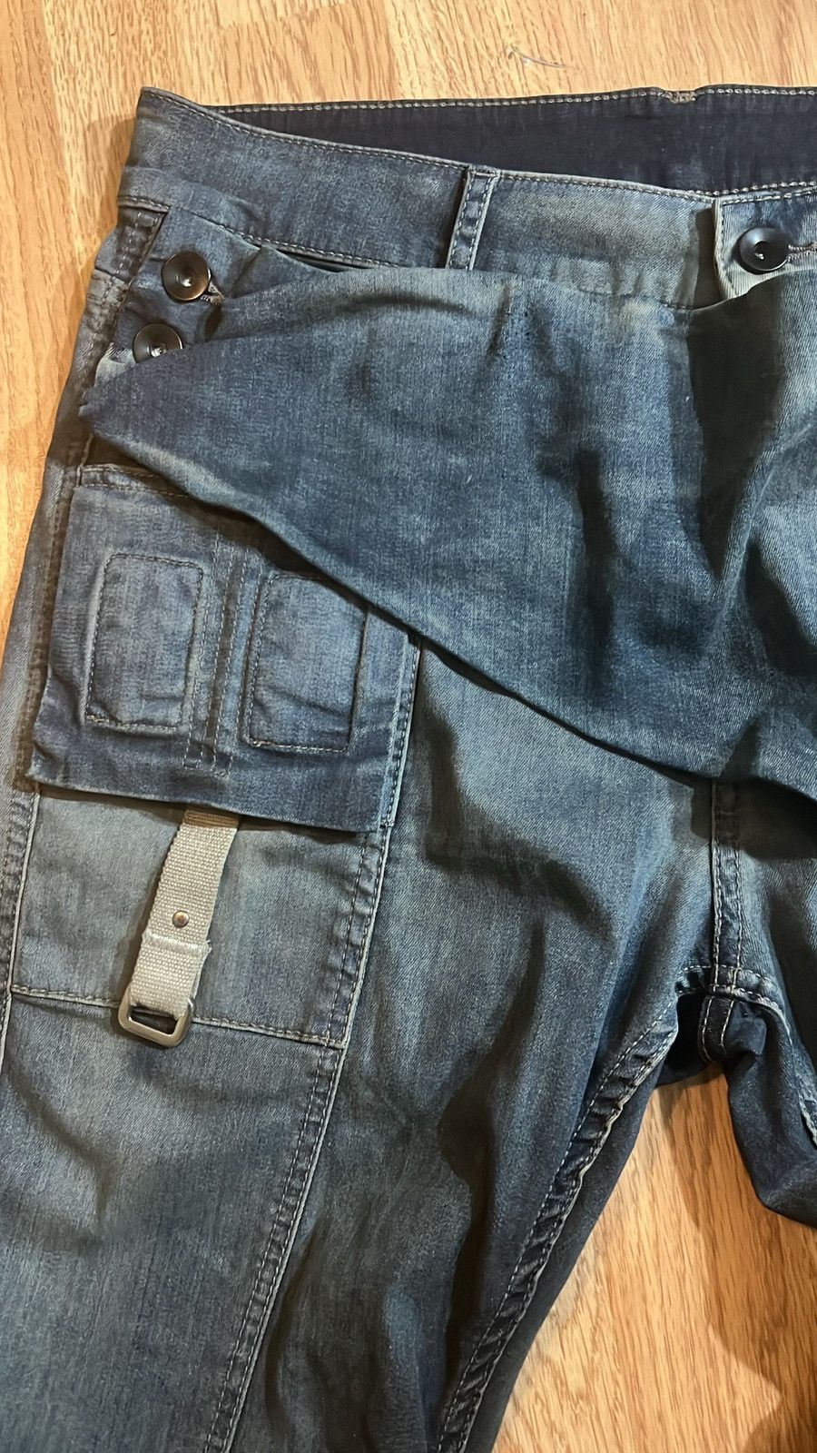 Rick Owens × Rick Owens Drkshdw BNWT Rick Owens SS19 Hustler Blue Memphis Denim Size US 32 / EU 48 - 4 Thumbnail