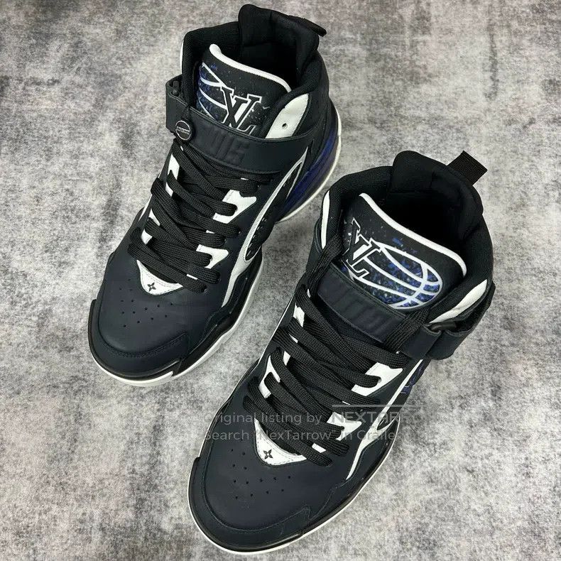 Louis Vuitton Louis Vuitton Trainer Black Basketball Shoes Size US 6 / IT 36 - 1 Thumbnail