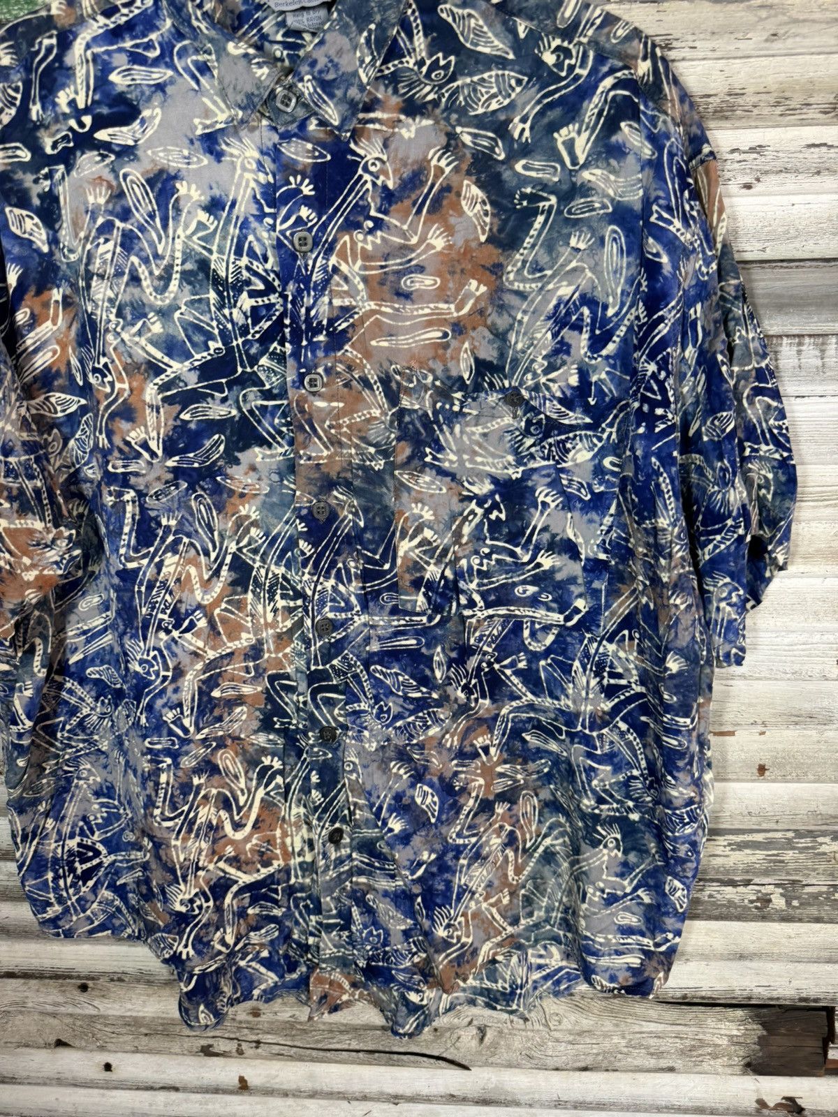 Vintage Vintage Cave Painting Button Up Shirt Size US XL / EU 56 / 4 - 4 Thumbnail