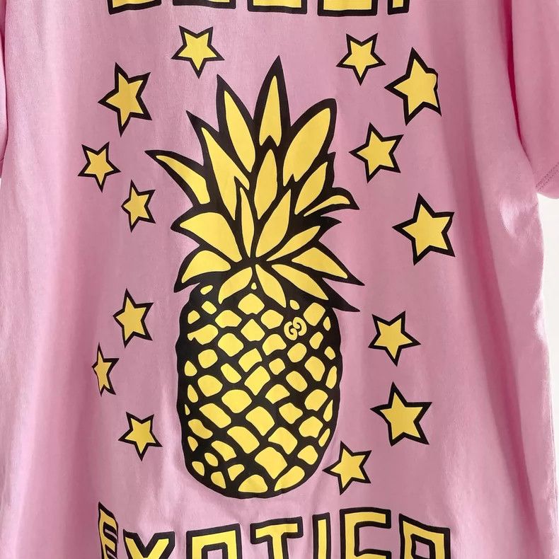Gucci Gucci Pink pineapple print T-shirt Size S / US 4 / IT 40 - 5 Thumbnail
