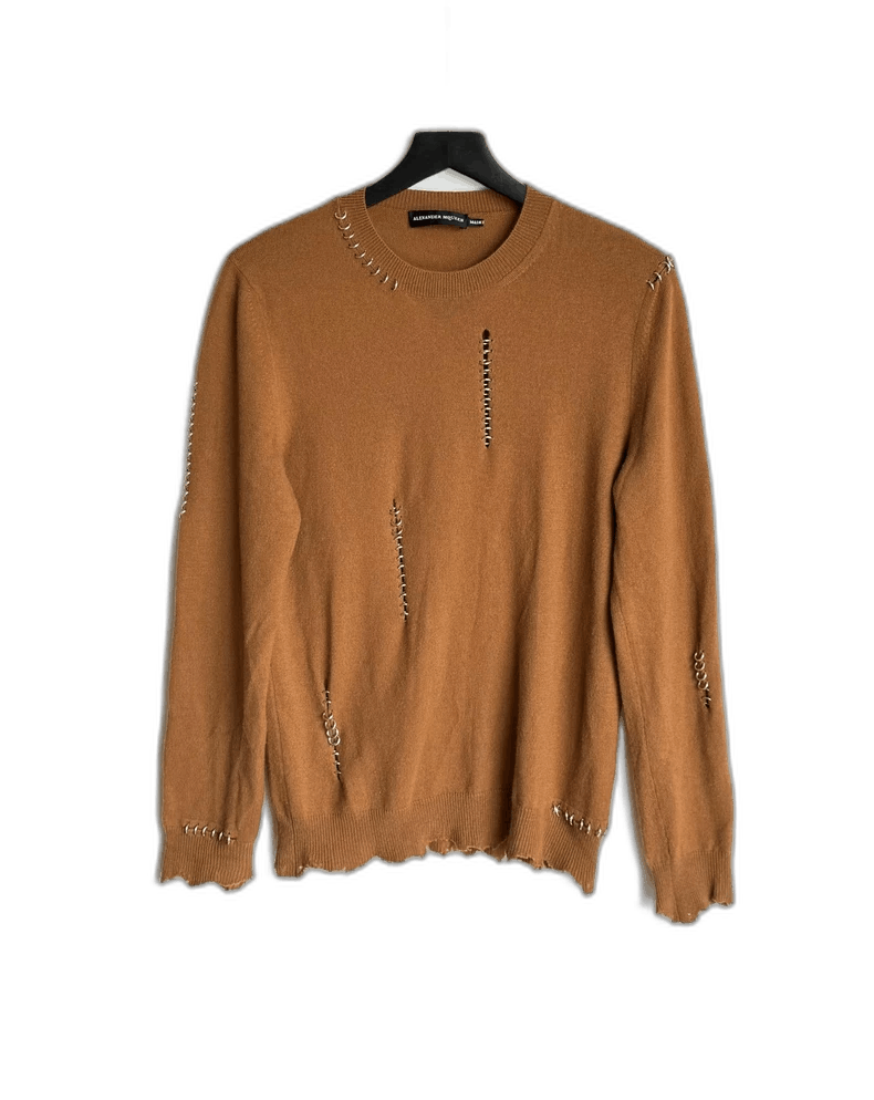 Alexander McQueen Alexander McQueen Distressed Cashmere Sweater Size US XS / EU 42 / 0 - 1 Thumbnail