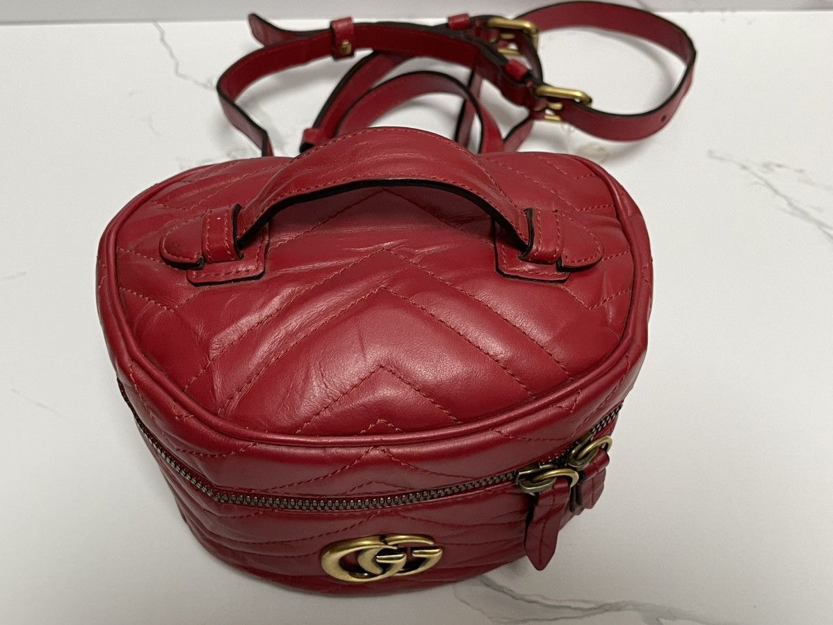 Gucci Gucci Leather Marmont Mini Backpack Size ONE SIZE - 4 Thumbnail