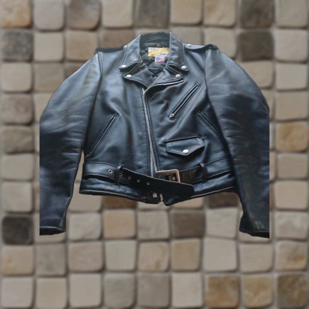 Schott SCHOTT 618 Riders Jacket Leather Jacket 90s Size 36 Black Mens Moto Jacket Regular Leather Size US XXS / EU 40 - 1 Thumbnail