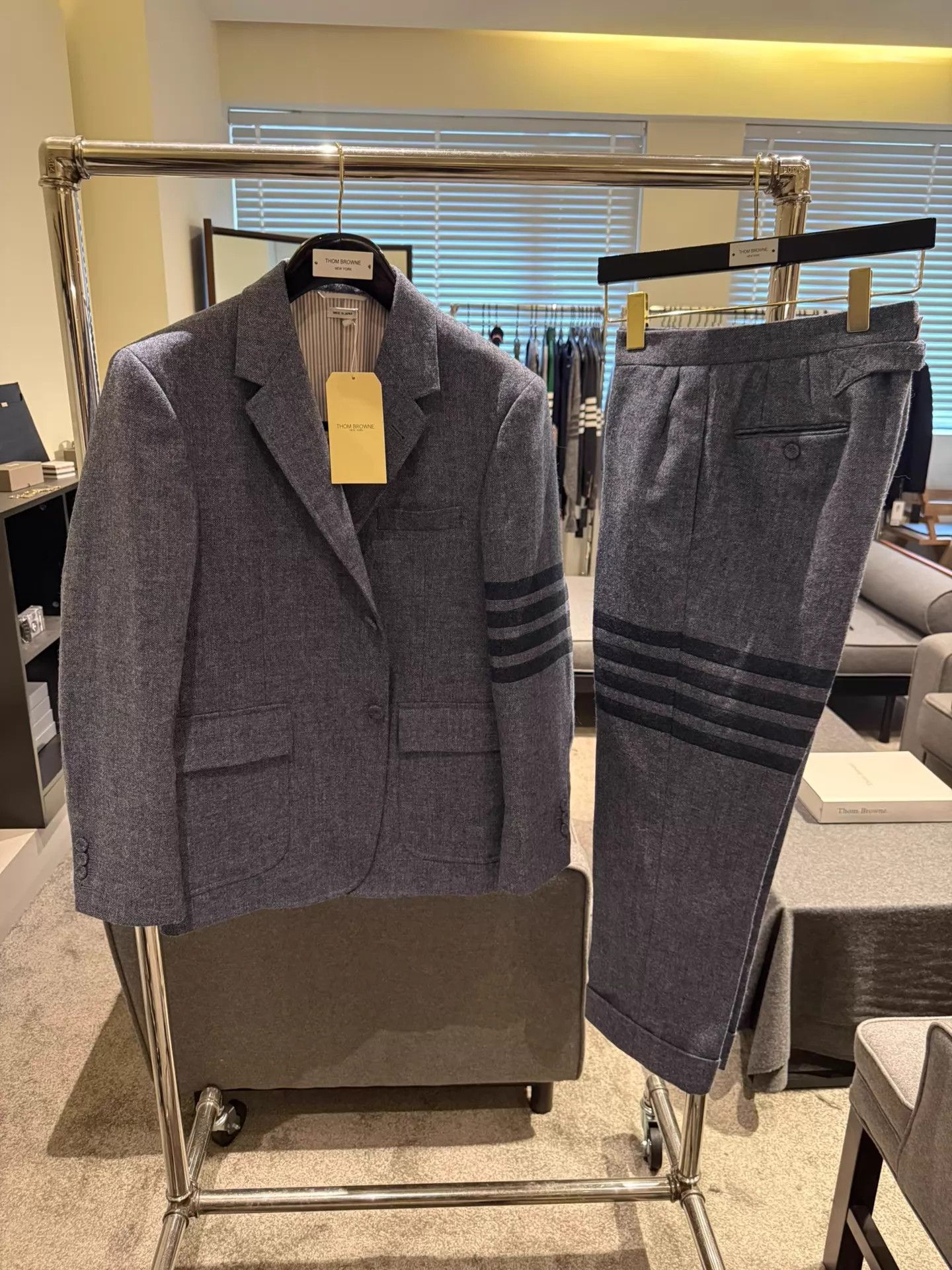Thom Browne Thom Browne 4-Bar Blue Gray Wool Suit Size 2 Rare Size US M / EU 48-50 / 2 - 1 Thumbnail