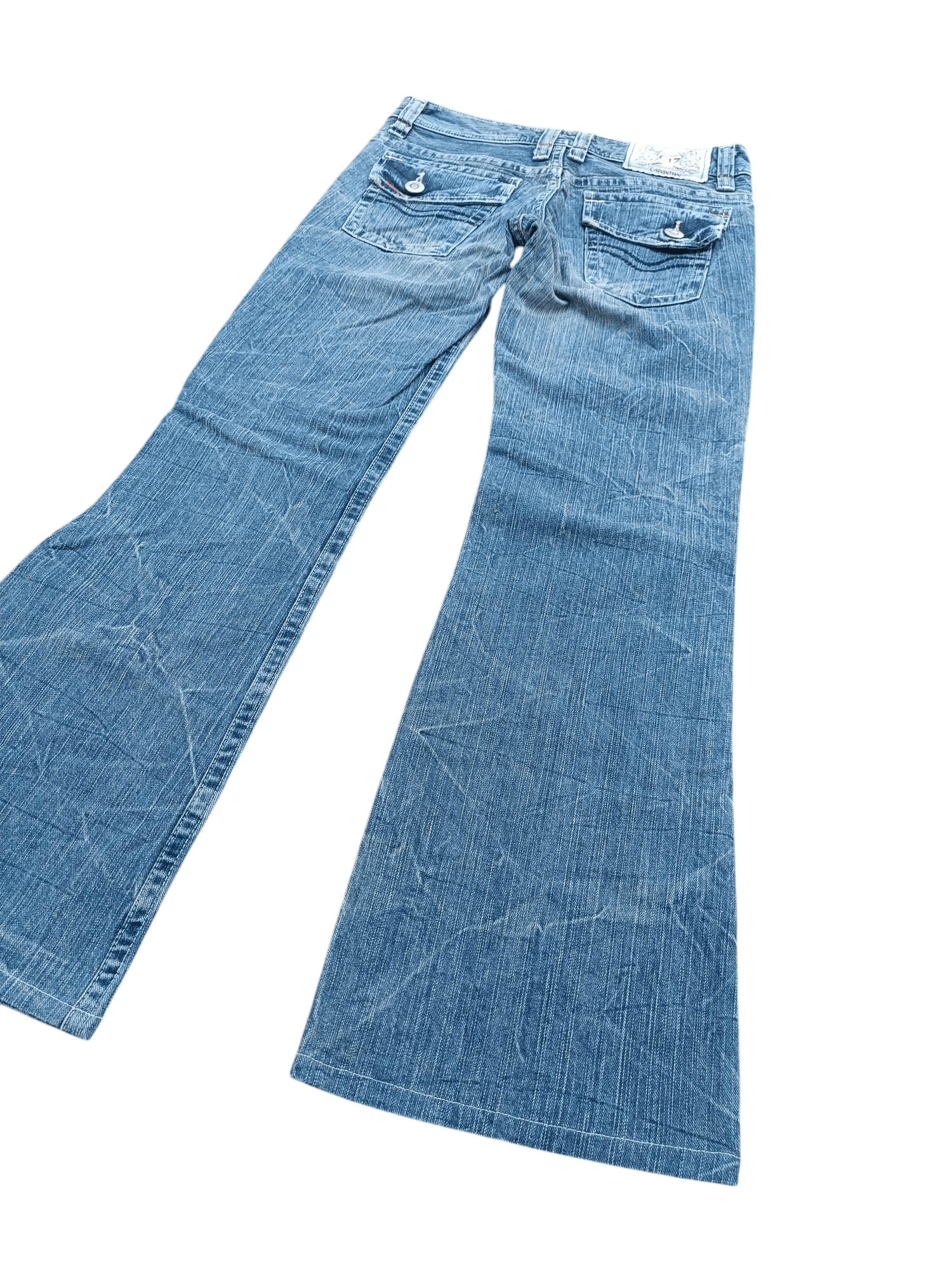 Designer × Japanese Brand FLARED C-Seventeen Bootcut Whiskers Faded Denim Pants Size S Size 30" / US 8 / IT 44 - 18 Thumbnail