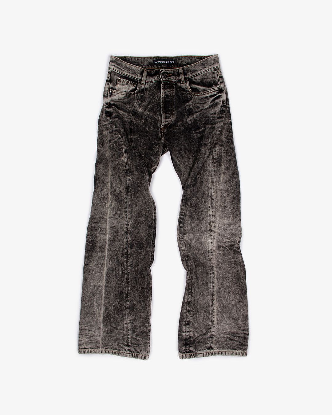 image of Yproject Blackwash Wire Denim in Grey, Men's (Size 30)