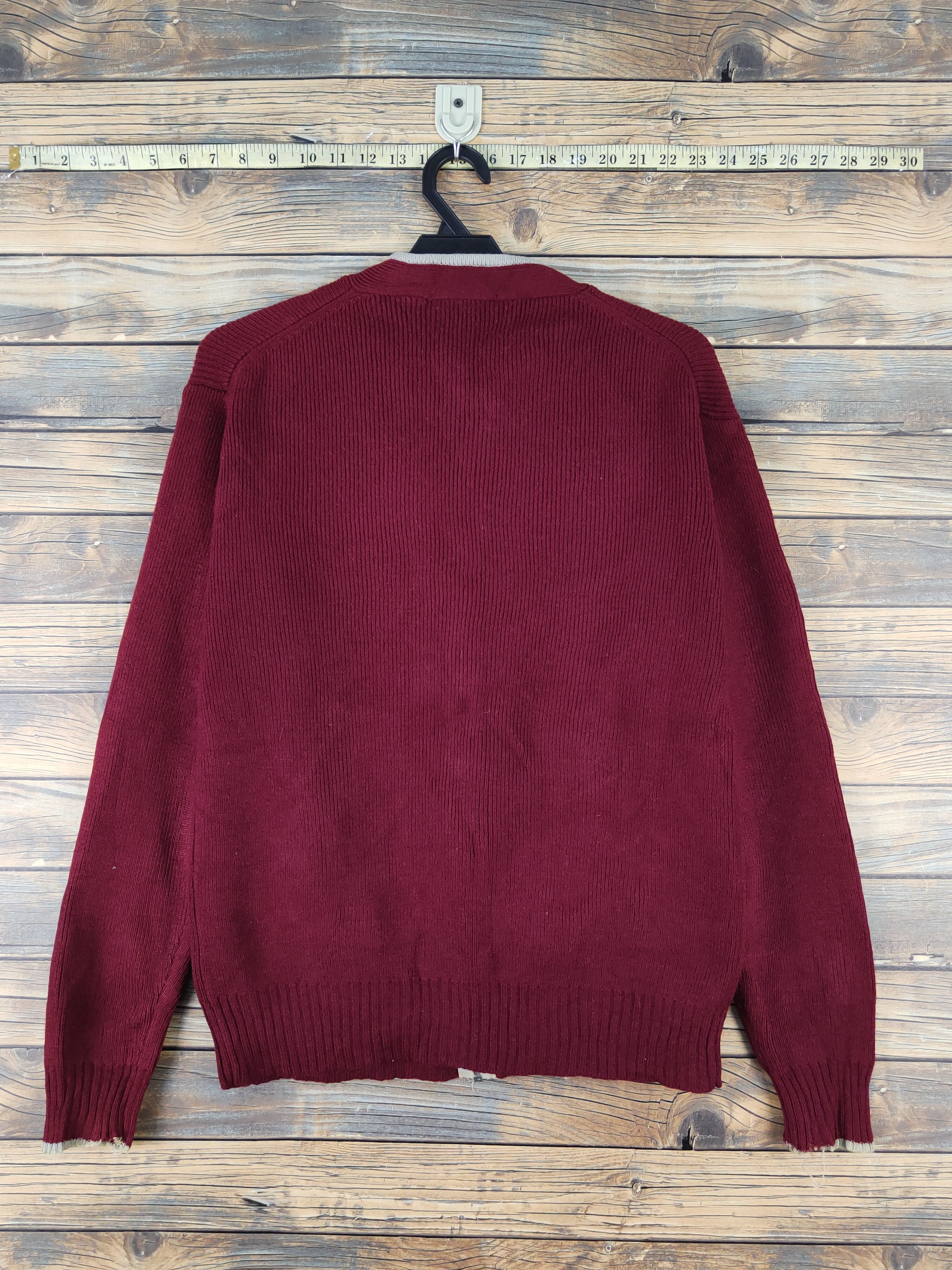 Homespun Knitwear × Japanese Brand × Vintage Freeways Maroon Knitwear Sweaters #W1687 Size US L / EU 52-54 / 3 - 7 Thumbnail