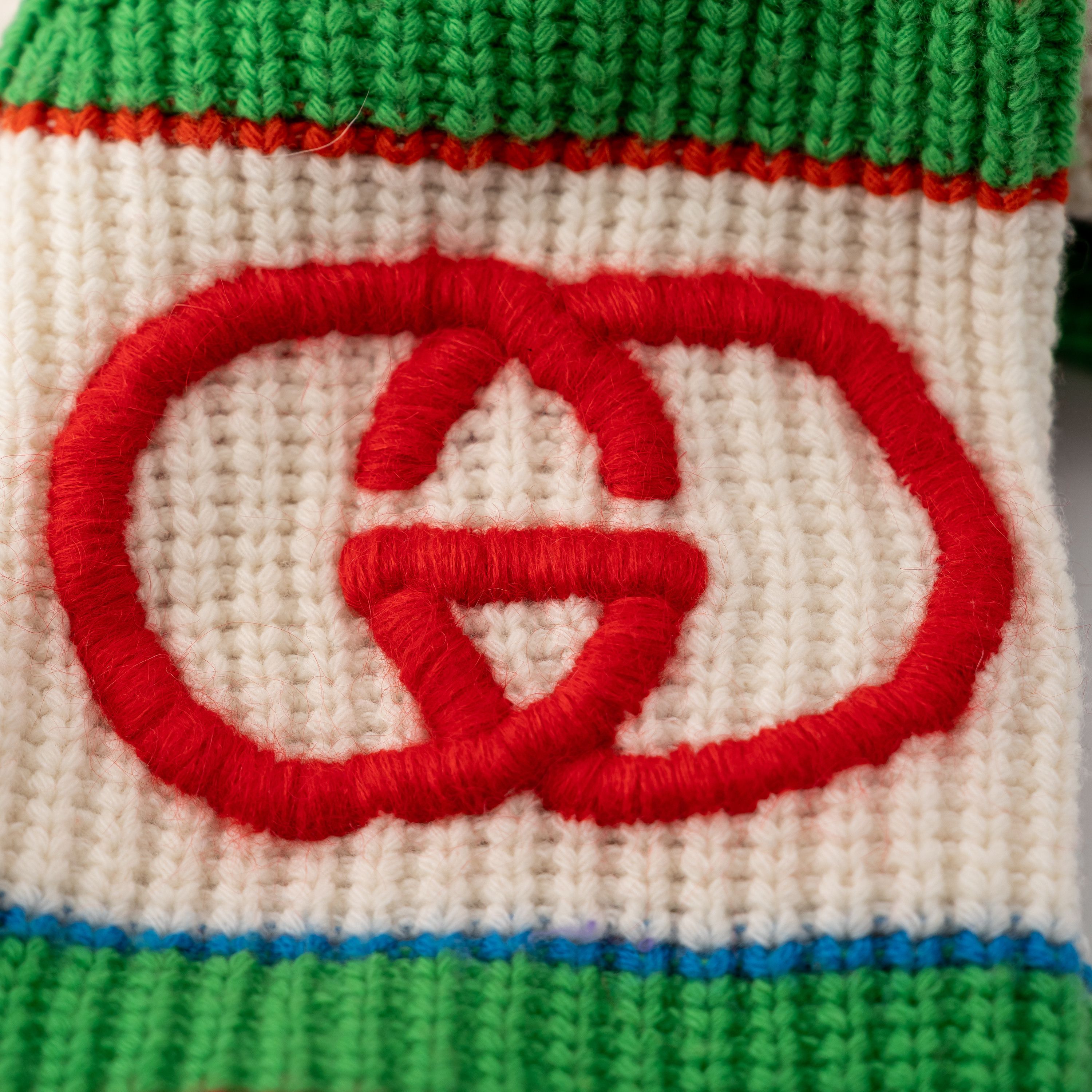 Gucci XS Gucci adidas Cable Knit Sweater Blue Green Red Wool Size XS / US 0-2 / IT 36-38 - 6 Thumbnail