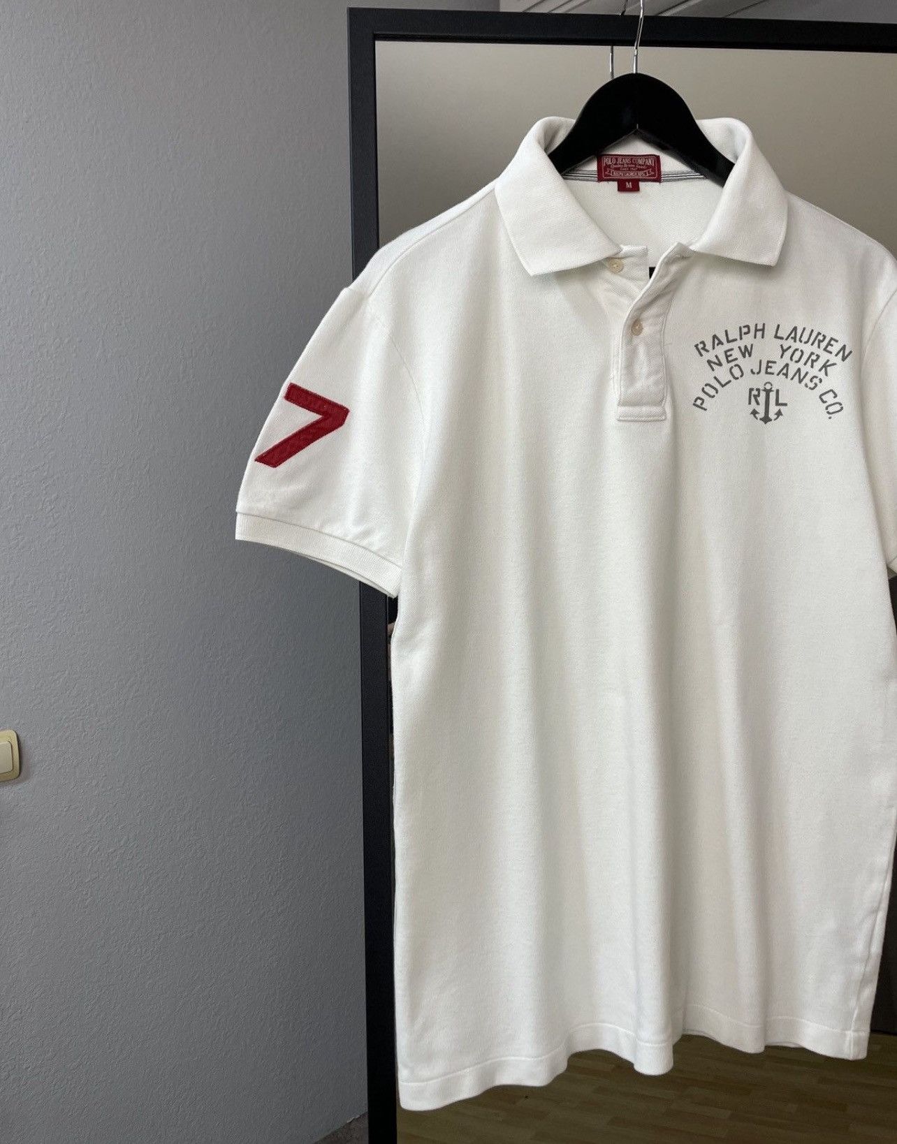 Polo Ralph Lauren Vintage y2k Ralph Lauren New York White Polo Tee RRL Shirt Size US M / EU 48-50 / 2 - 2 Thumbnail