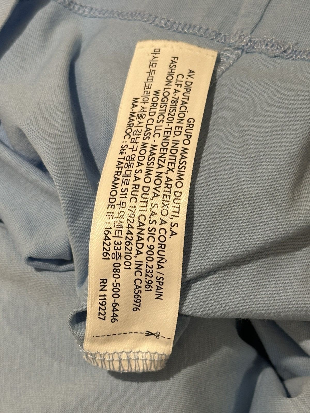 Massimo Dutti Sky Blue T-Shirt Size US XL / EU 56 / 4 - 6 Thumbnail