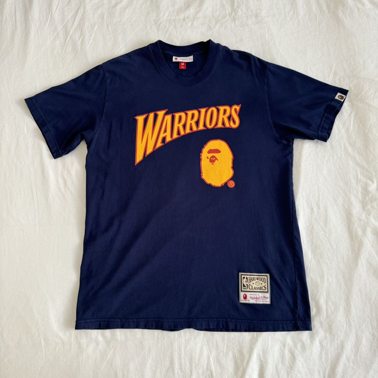 Bape × Mitchell & Ness Bape x Mitchell & Ness Golden State Warriors Tee Size US M / EU 48-50 / 2 - 1 Thumbnail