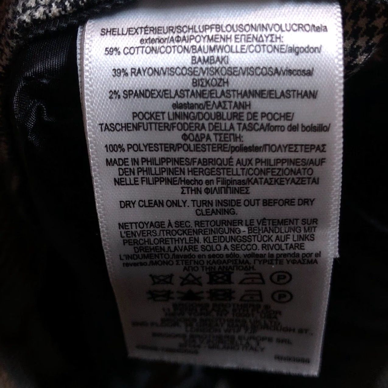 Brooks Brothers Brooks Brothers Womens Pants Black Cream Houndstooth Chino Ankle Stretch 8 Size 30" / US 8 / IT 44 - 6 Thumbnail