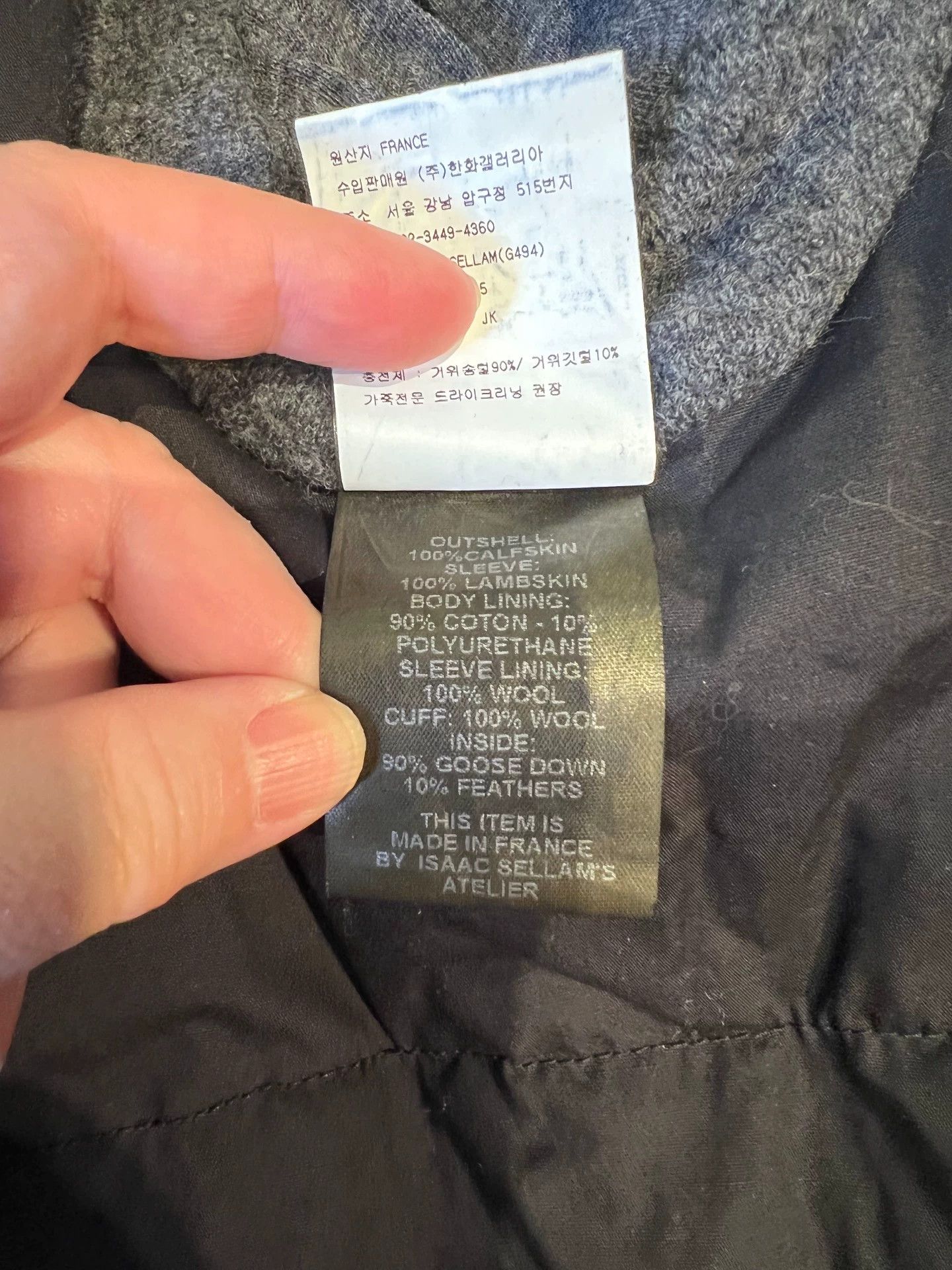 Isaac Sellam Experience ISAAC SELLAM SS Lambskin Down Jacket 38 New MUE Size XS / US 0-2 / IT 36-38 - 8 Thumbnail