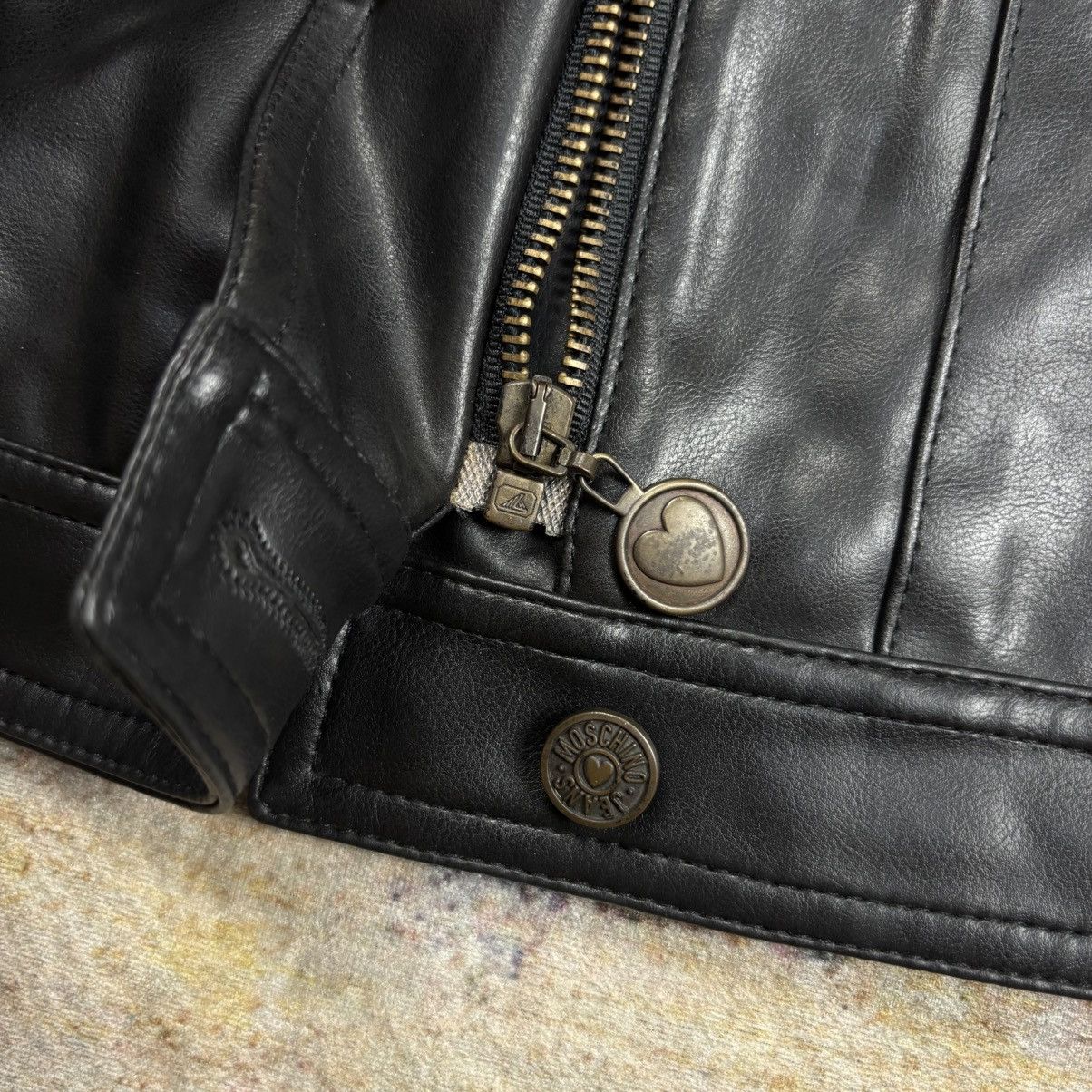 Moschino 1990s Moschino - Archive Studded Love Leather Jacket Size US M / EU 48-50 / 2 - 8 Thumbnail