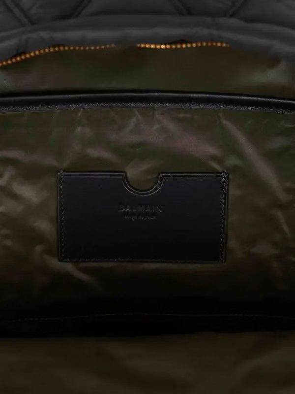 Balmain o1s1wg111225 Size:OS/Diamond Quilted Backpack in Black Size ONE SIZE - 4 Thumbnail