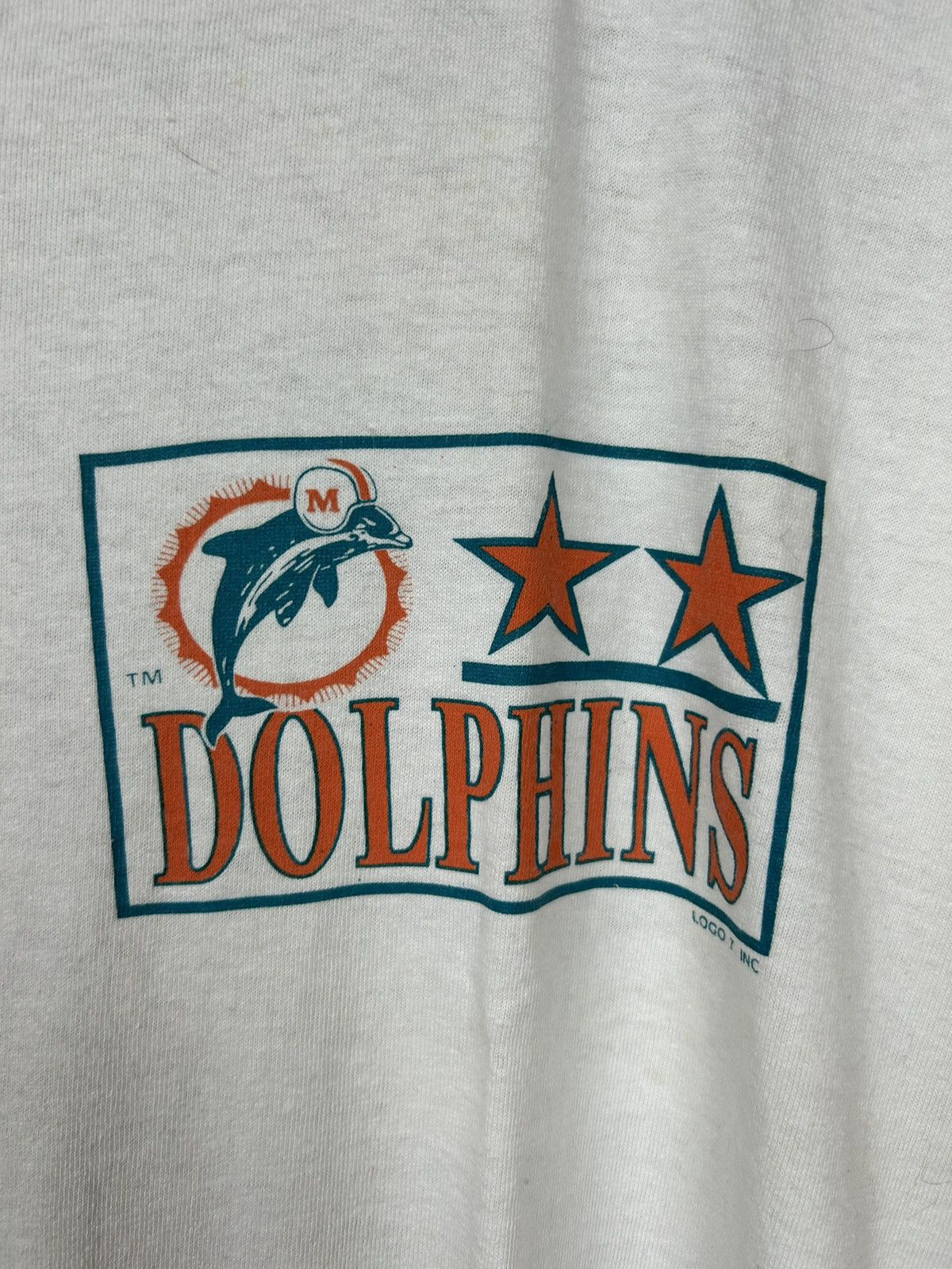 NFL Vintage 90s Miami Dolphins Nfl Team T shirt Size US XL / EU 56 / 4 - 13 Thumbnail