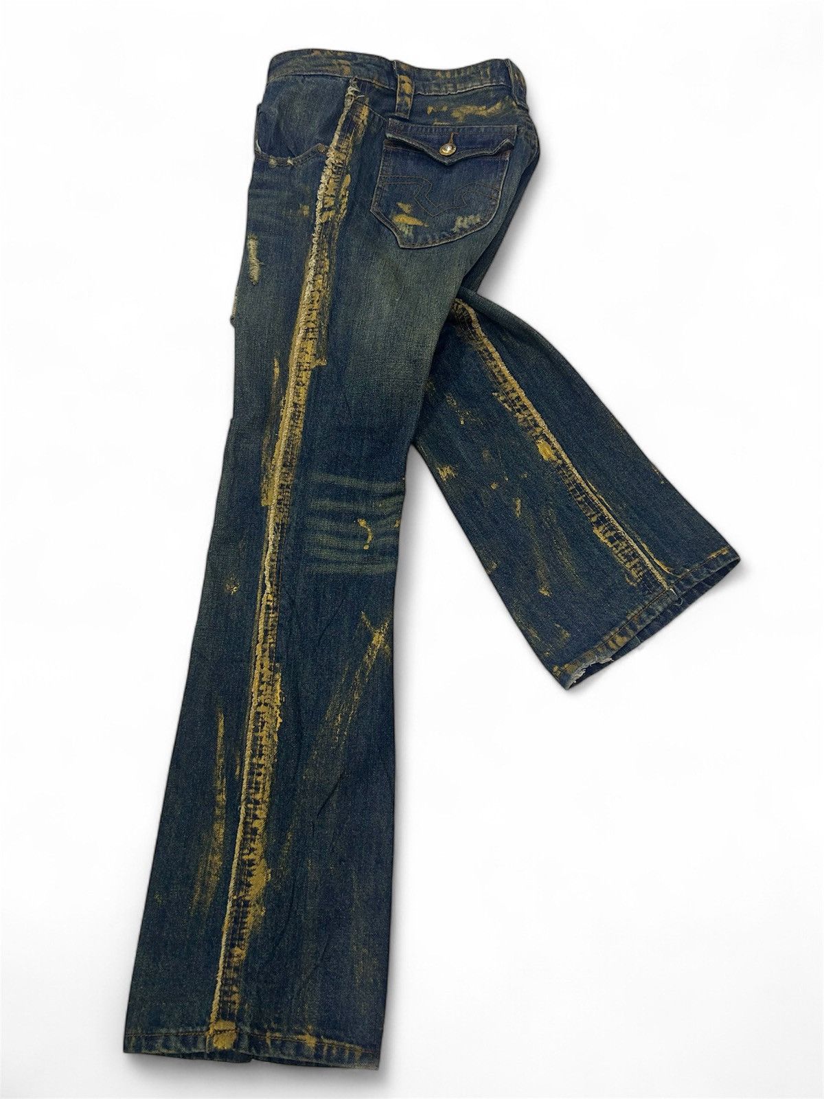 Japanese Brand × Vintage Vintage Japanese WEAR JEANS Painted Flare Denim Size US 32 / EU 48 - 11 Thumbnail