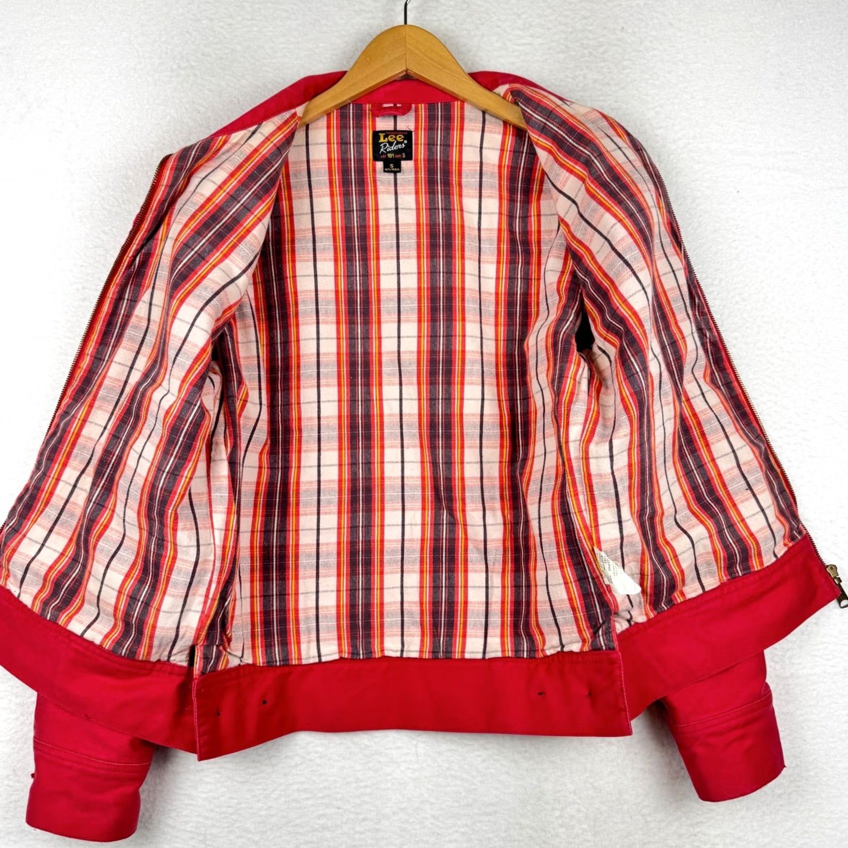 Lee VINTAGE Lee Riders Women's Small Pink/Faded Red Full Zip Flannel Lined Jacket Size S / US 4 / IT 40 - 6 Thumbnail