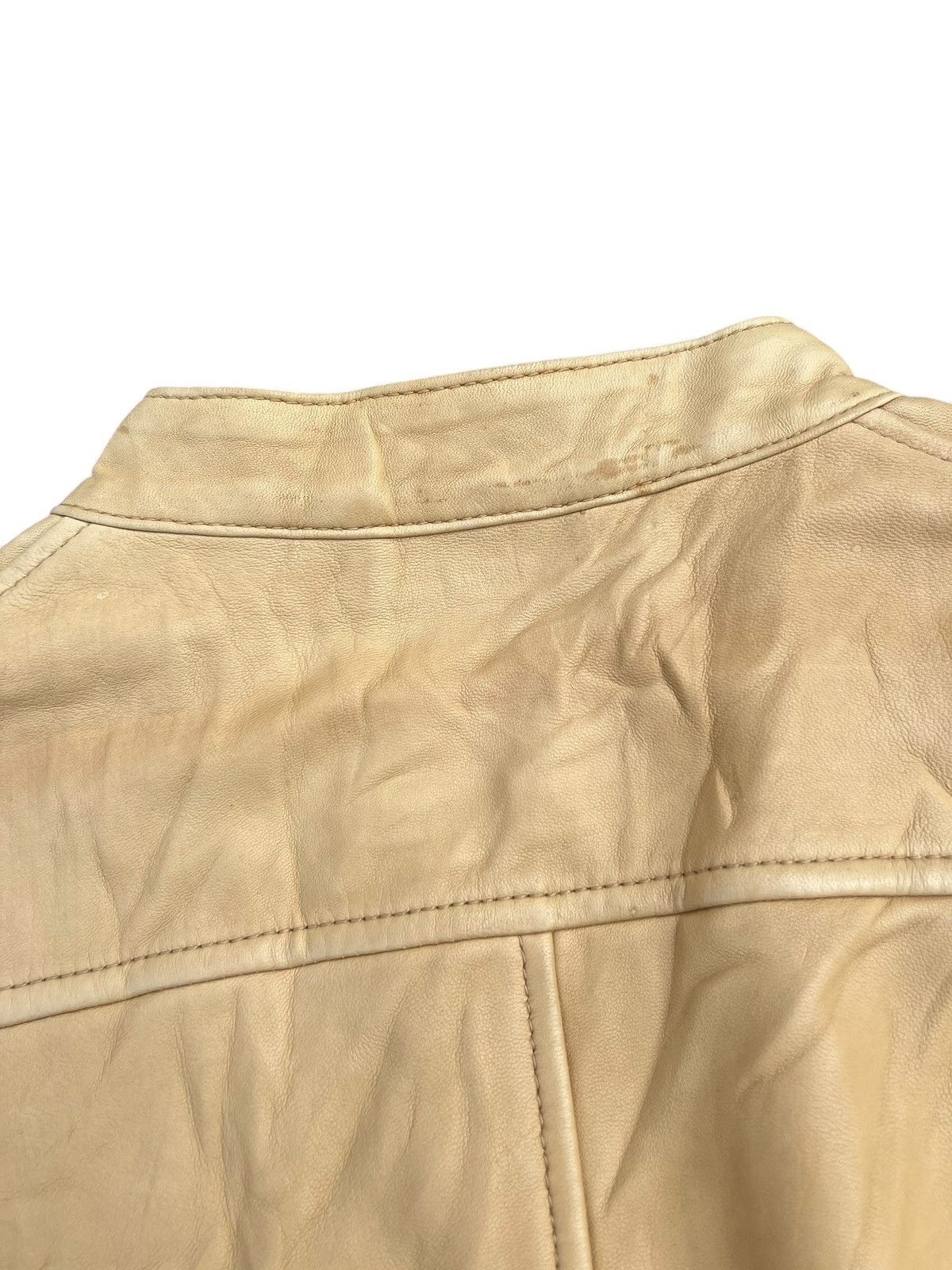 Nicole Club Monsieur Nicole Fade Patina Sheepskin Leather Racer Jacket Size US S / EU 44-46 / 1 - 17 Thumbnail