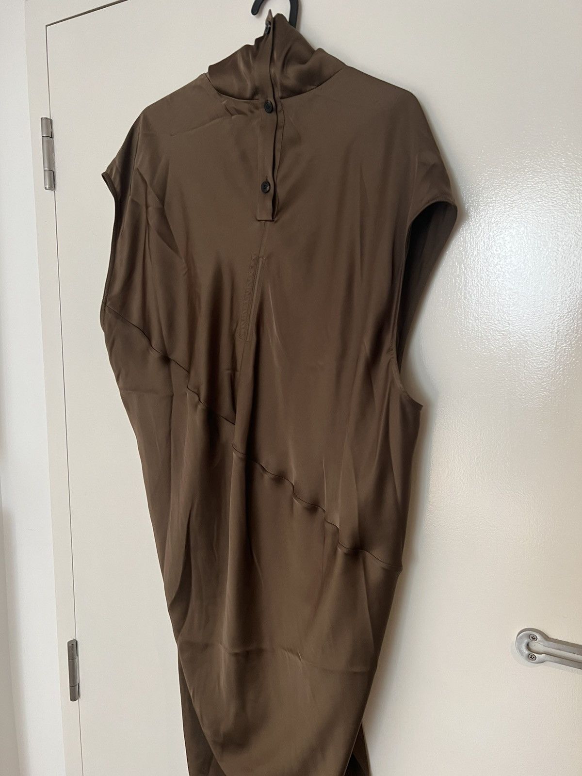 Rick Owens RICK OWENS FW24 PORTERVILLE EDFU DRESS BEAN WASHED CHARMEUSE Size M / US 6-8 / IT 42-44 - 13 Thumbnail