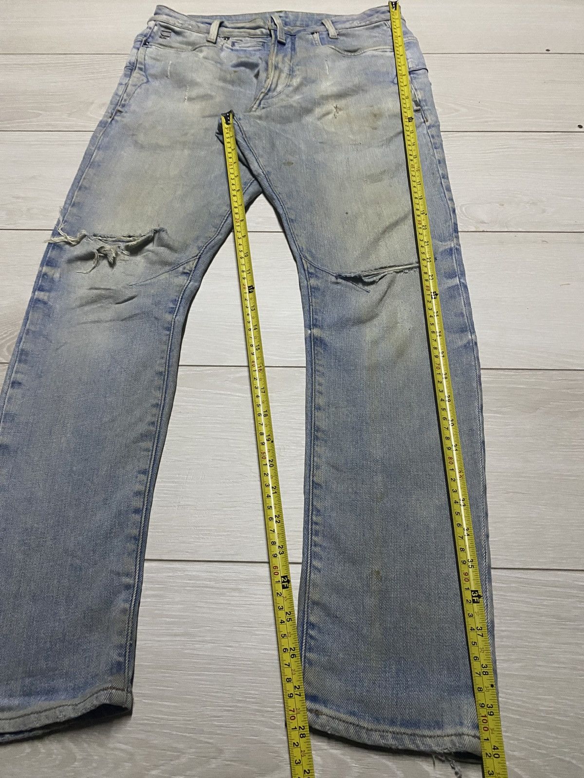 Raw State G Star Raw Multi Pocket Dirty Distressed Skinny Jeans Size US 31 - 19 Thumbnail