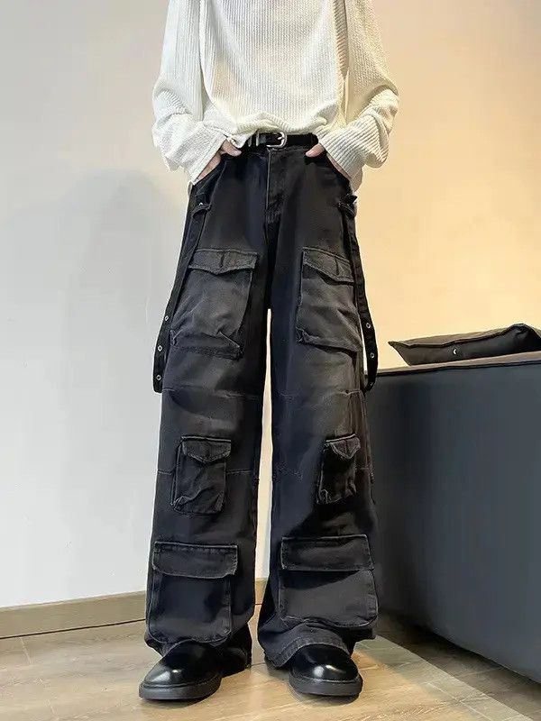 Japanese Brand Retro loose straight hip hop pocket jeans Size US 32 / EU 48 - 1 Thumbnail