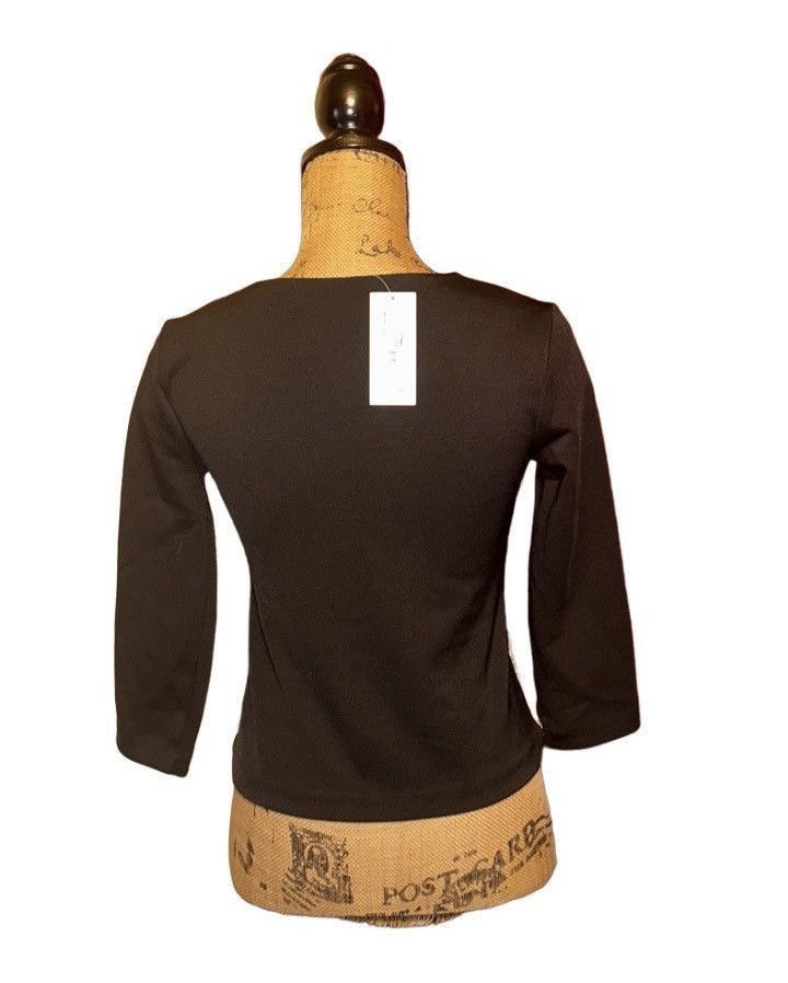 Nicole Miller NWT Nicole by Nicole Miller black gold sequin top S Size S / US 4 / IT 40 - 2 Thumbnail
