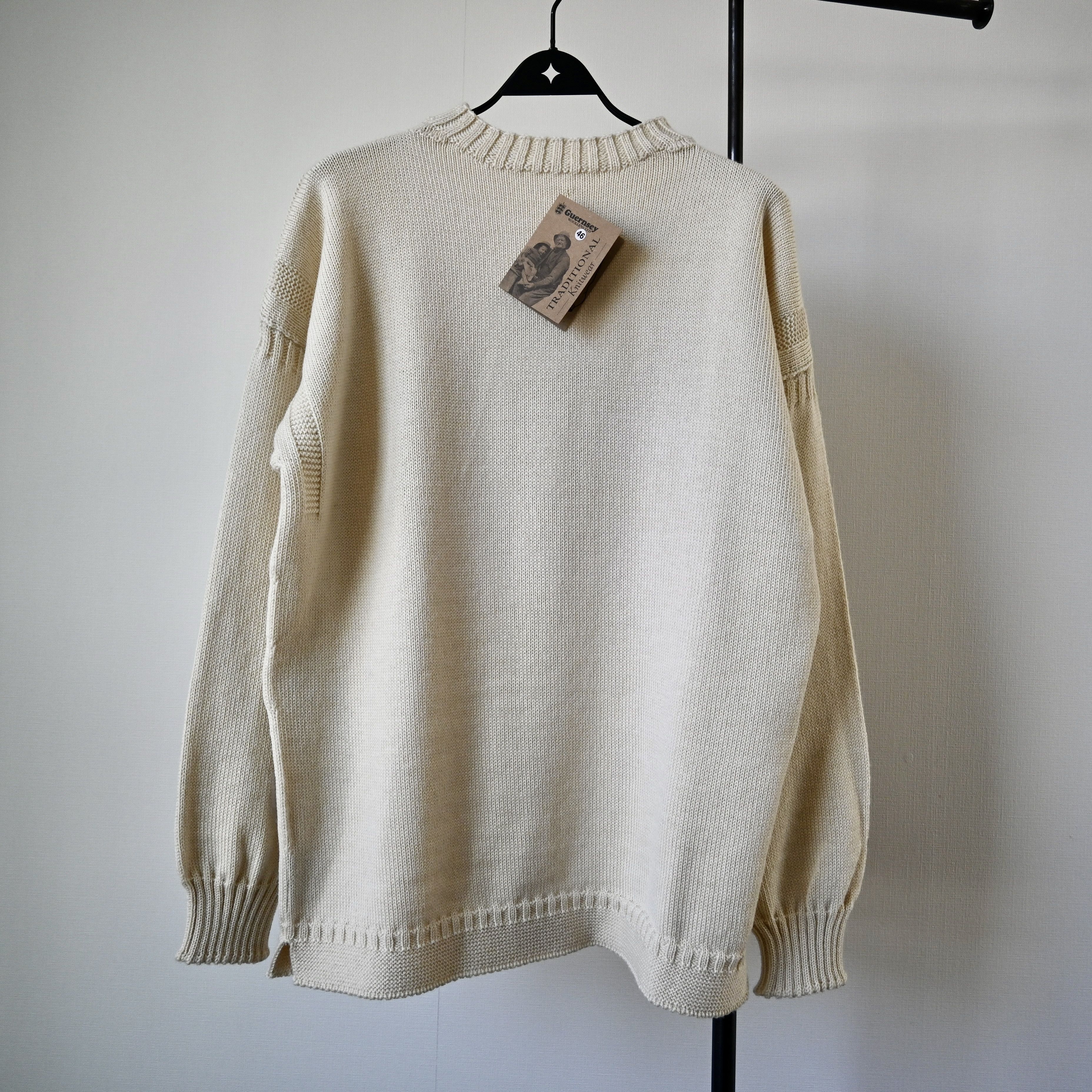 Other UNUSED, Guernsey Woollens traditional jumper, cream Size US XL / EU 56 / 4 - 1 Thumbnail