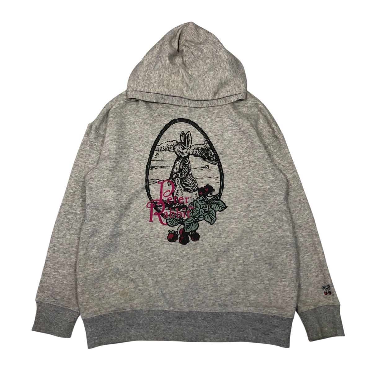 Japanese Brand 📌Hoodie Pull Over Cartoon Beatrix Potter Peter Rabbit Logo Size US M / EU 48-50 / 2 - 1 Thumbnail