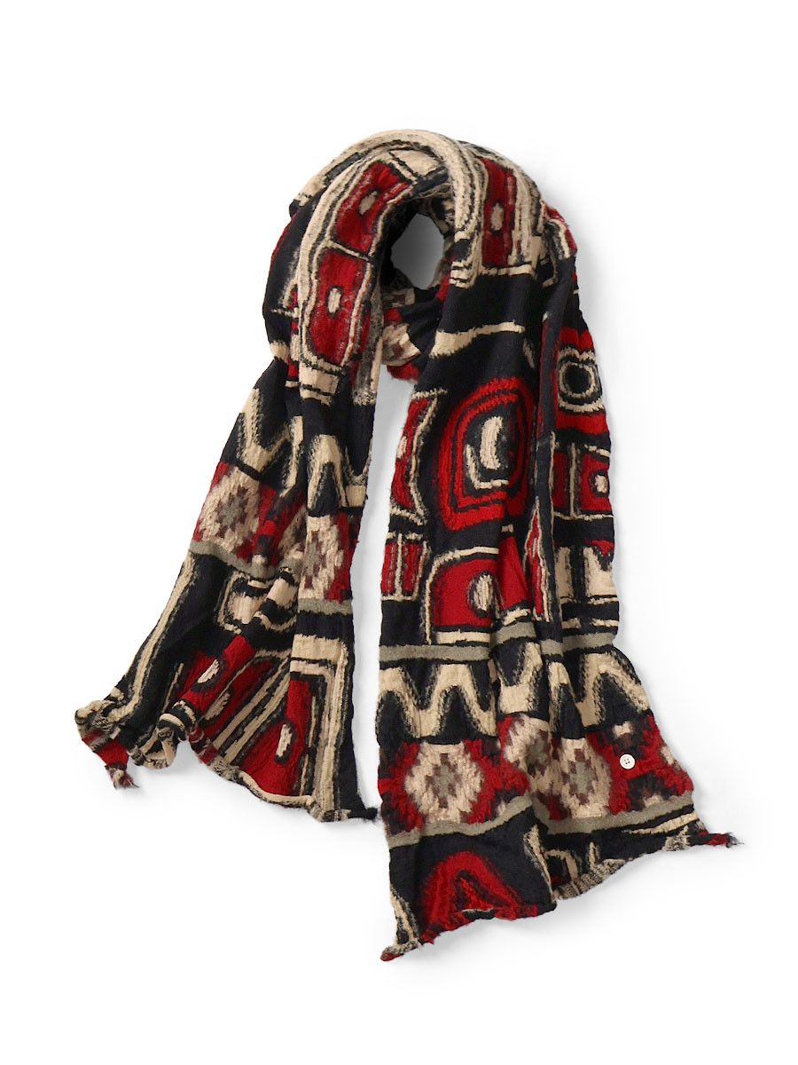 Kapital Kapital Wool Alaska-Raven HAPPY Scarf Size ONE SIZE - 1 Thumbnail