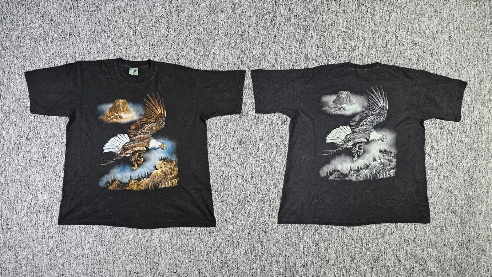 Other Vintage 90s Eagle Canyon Double Sided Graphic Tee Black 2XL Size US L / EU 52-54 / 3 - 1 Thumbnail
