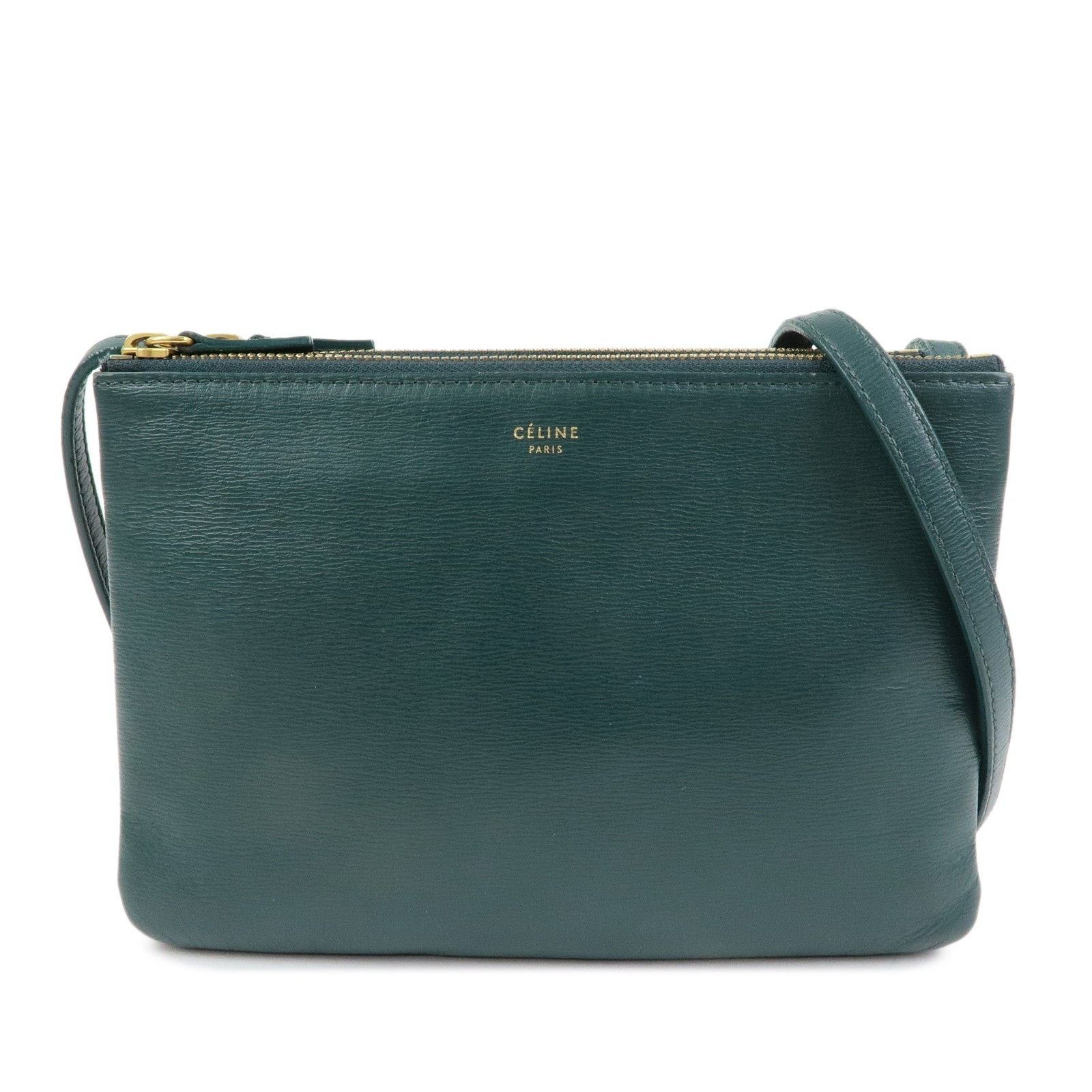 Celine Celine Trio Shoulder Bag Calfskin Crossbody Green Size ONE SIZE - 1 Thumbnail