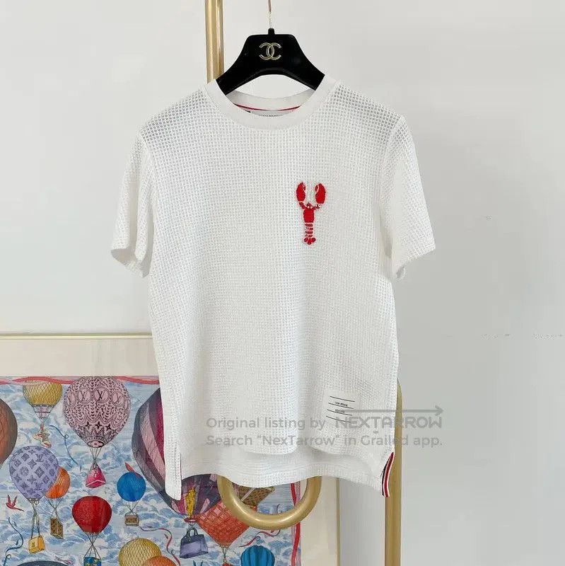 Thom Browne Thom Browne White Cotton Long Sleeve Tee . Size M / US 6-8 / IT 42-44 - 1 Thumbnail