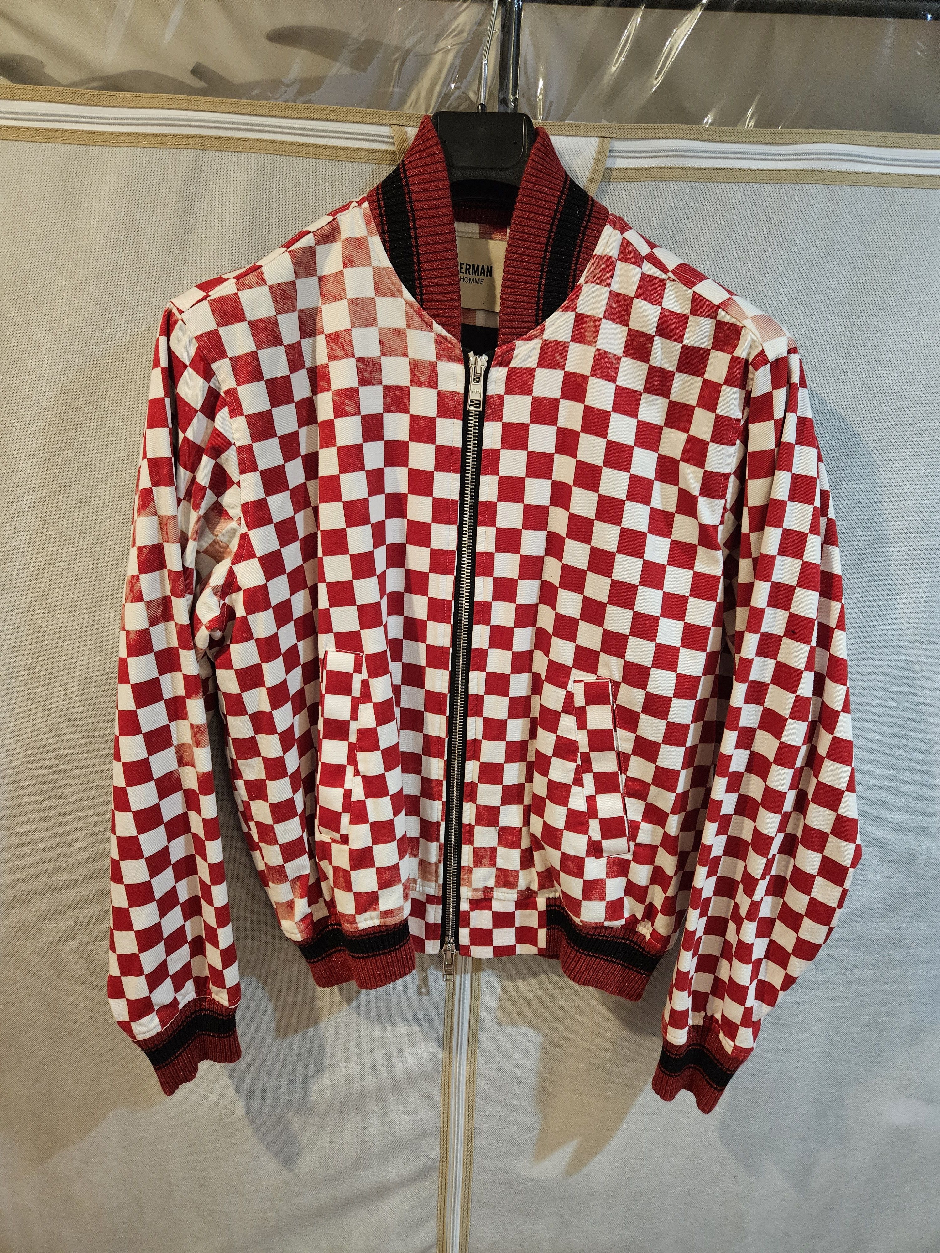 Herman Market Checkered Bomber Jacket with Embroidery Size US M / EU 48-50 / 2 - 3 Thumbnail