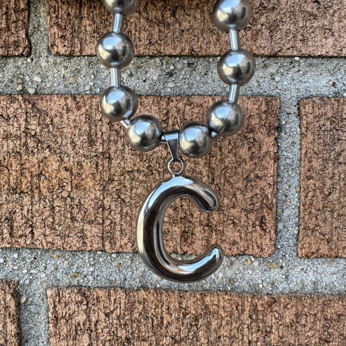 Other Oversized Blob Ball Letter “C” Chain Size ONE SIZE - 1 Thumbnail