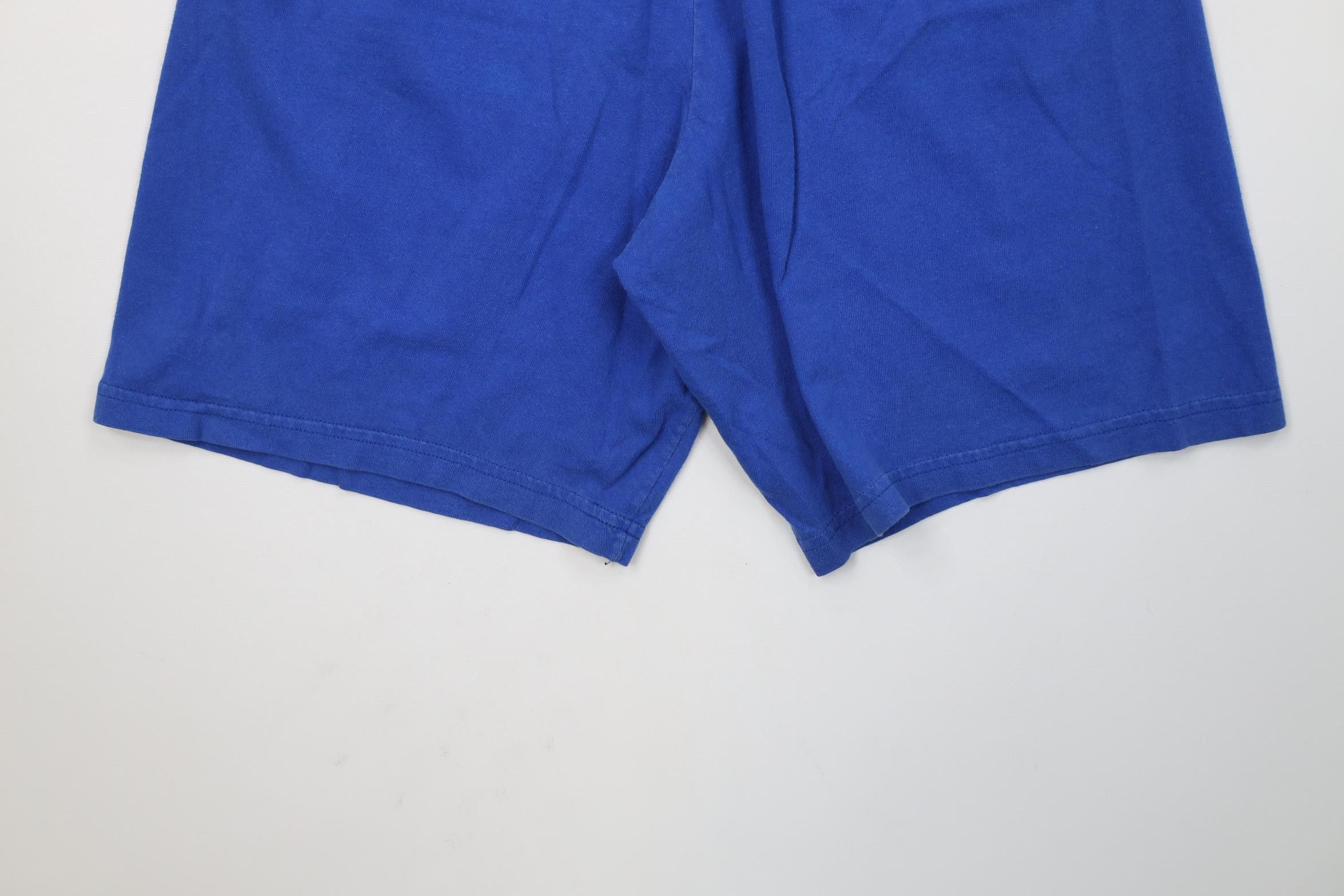 Vintage Vintage 90s Spalding Basketball Spell Above Knee Shorts Blue Size US 30 / EU 46 - 12 Thumbnail