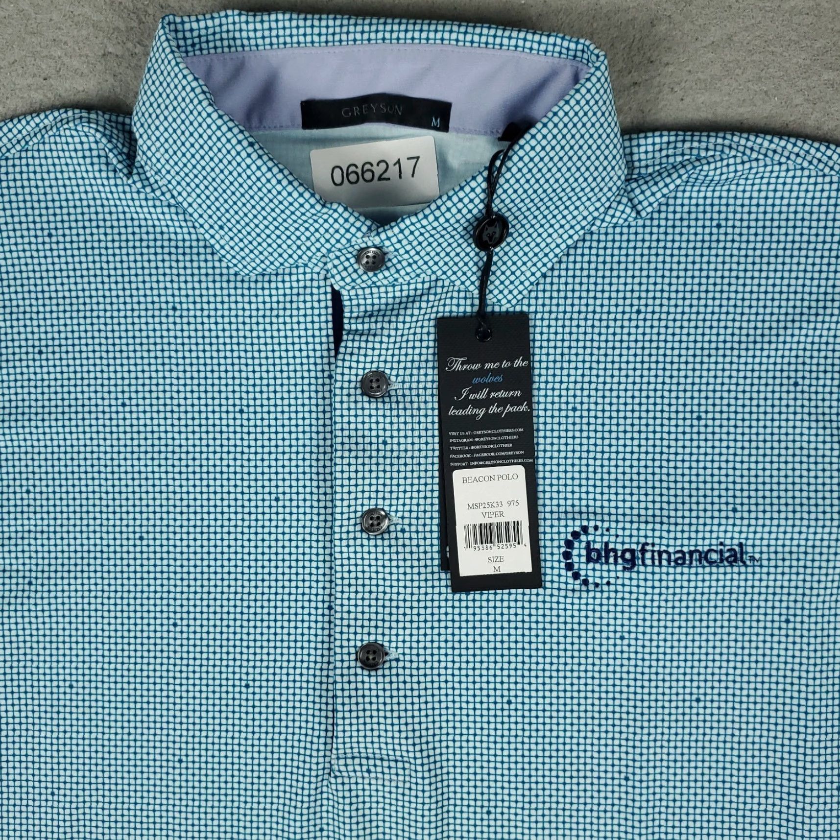 Vintage Greyson Polo Shirt Mens Size Medium Blue Wolf Golf Casual Short Sleeve Size US M / EU 48-50 / 2 - 2 Thumbnail